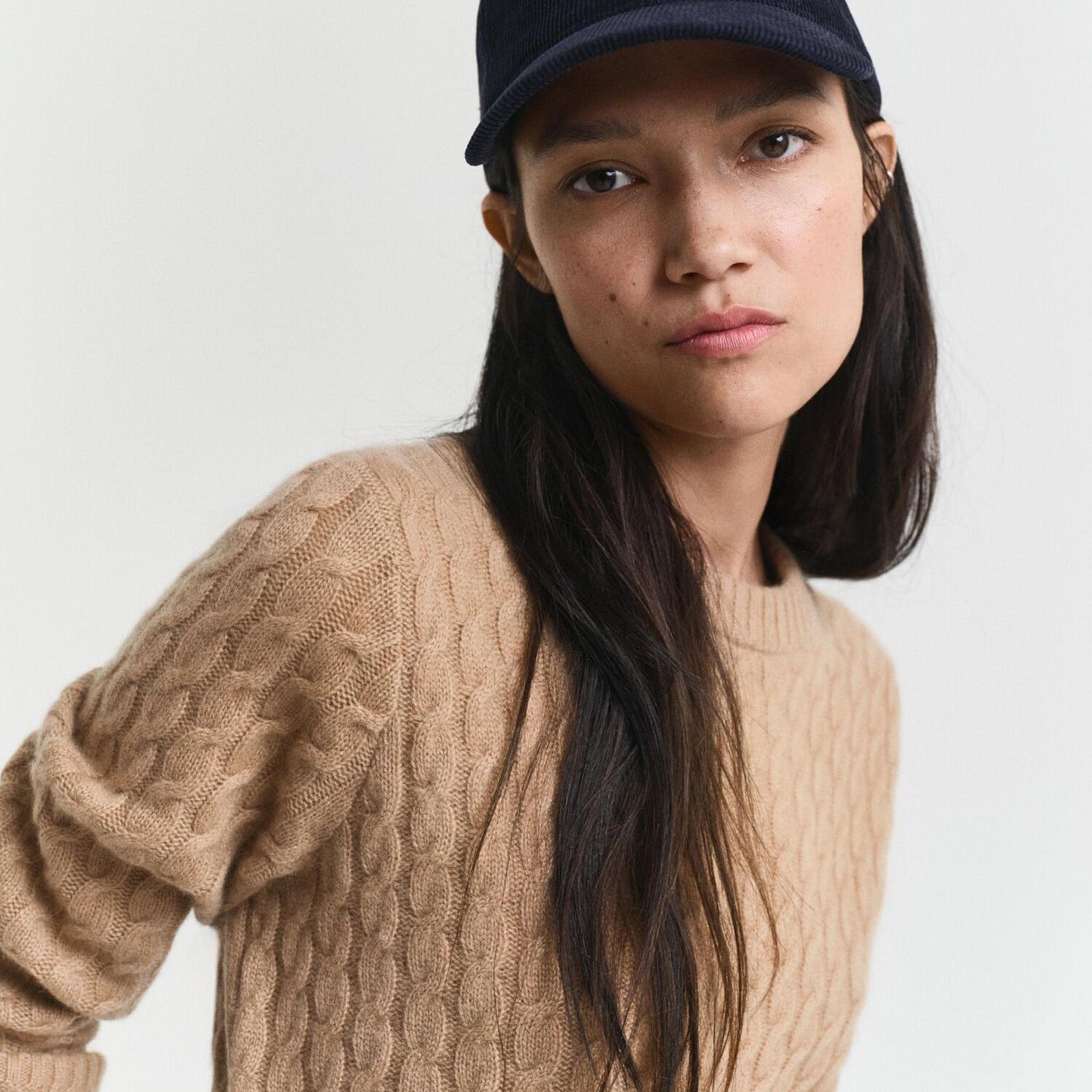 GANT Kadın Kahverengi Regular Fit Triko