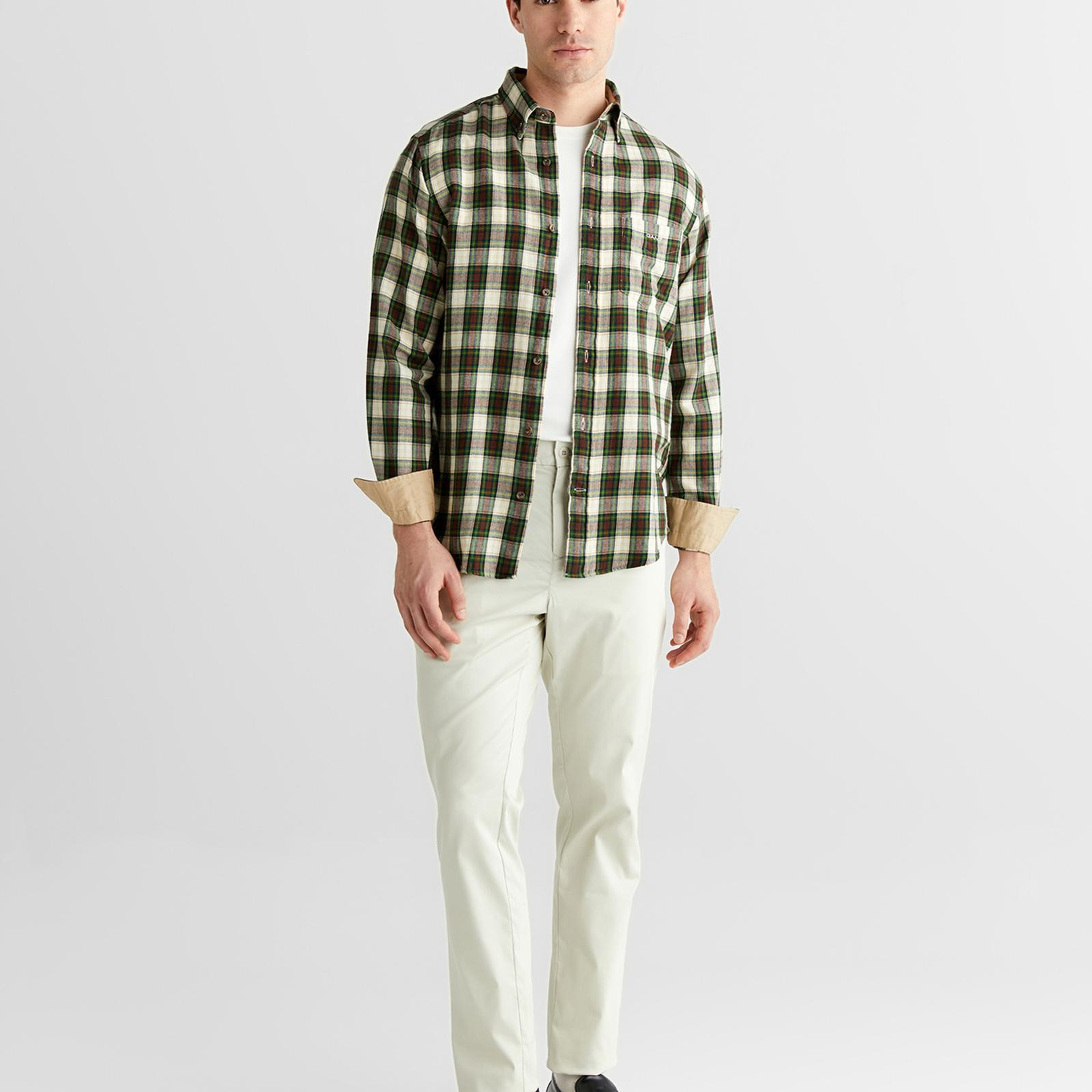GANT Erkek Krem Regular Fit Düğmeli Gömlek