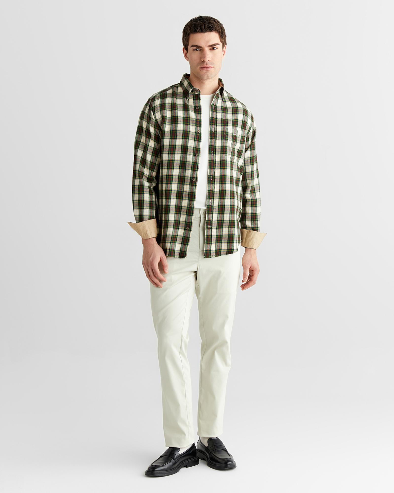 GANT Erkek Krem Regular Fit Düğmeli Gömlek