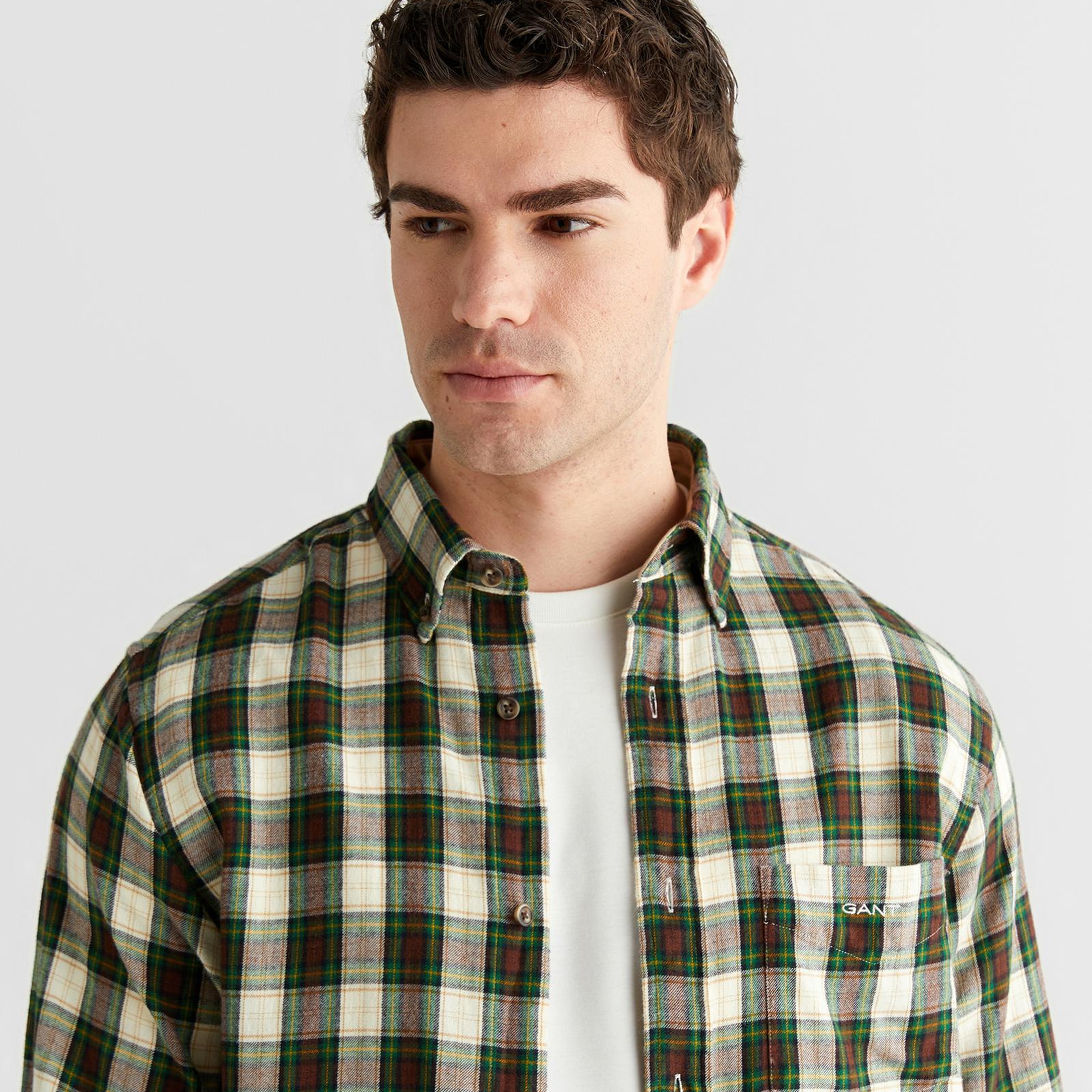 GANT Erkek Krem Regular Fit Düğmeli Gömlek