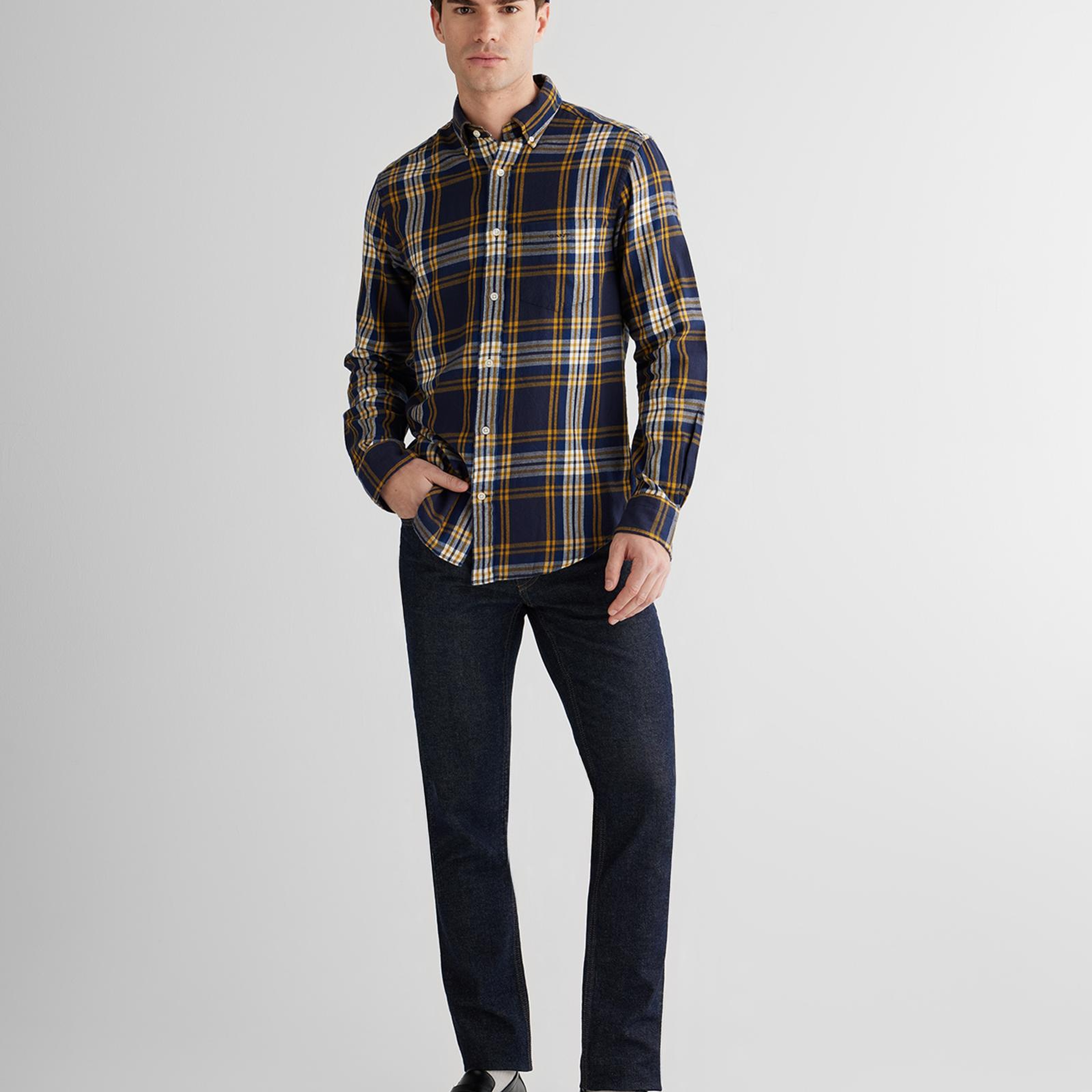 GANT Erkek Lacivert Regular Fit Düğmeli Gömlek