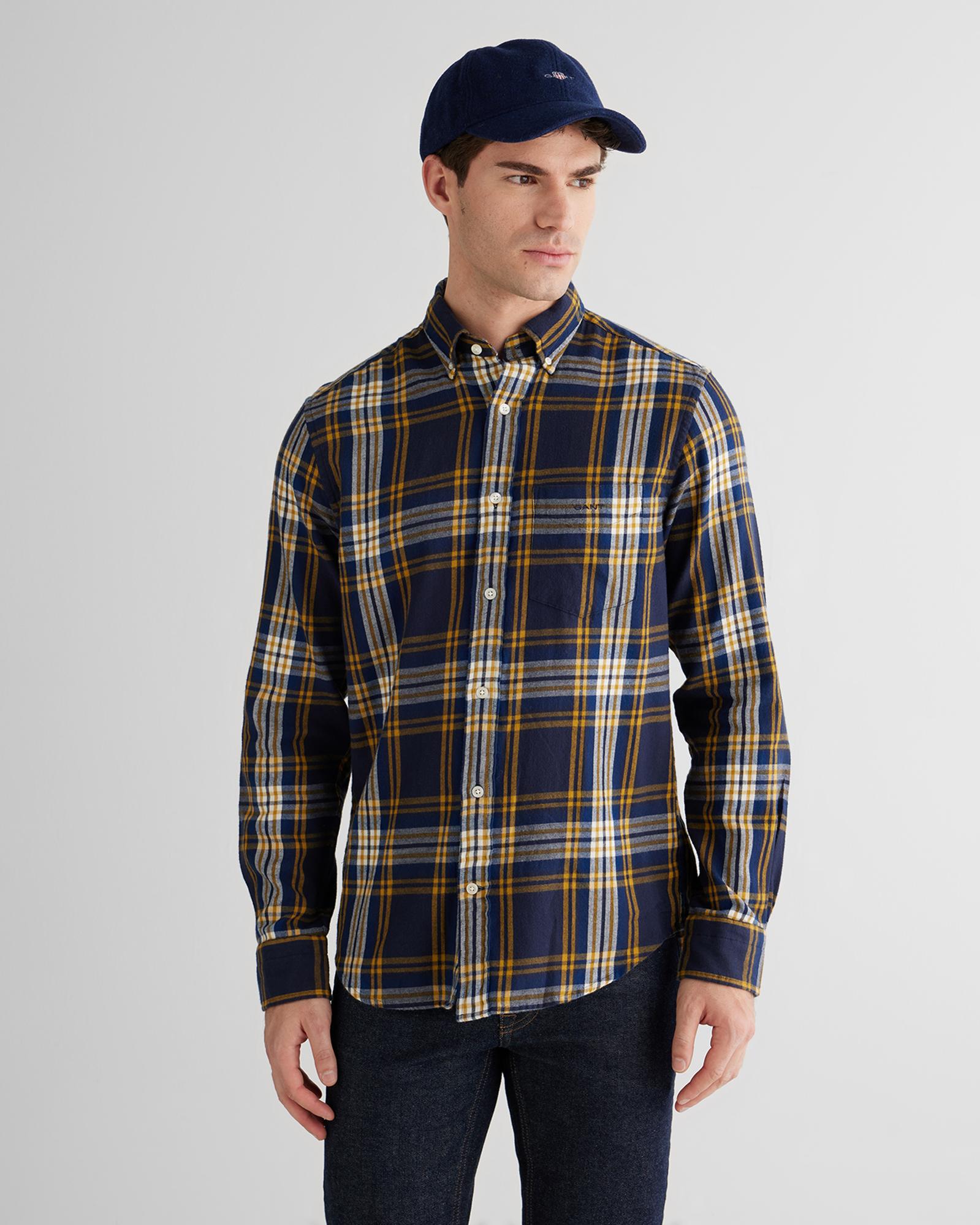 GANT Erkek Lacivert Regular Fit Düğmeli Gömlek