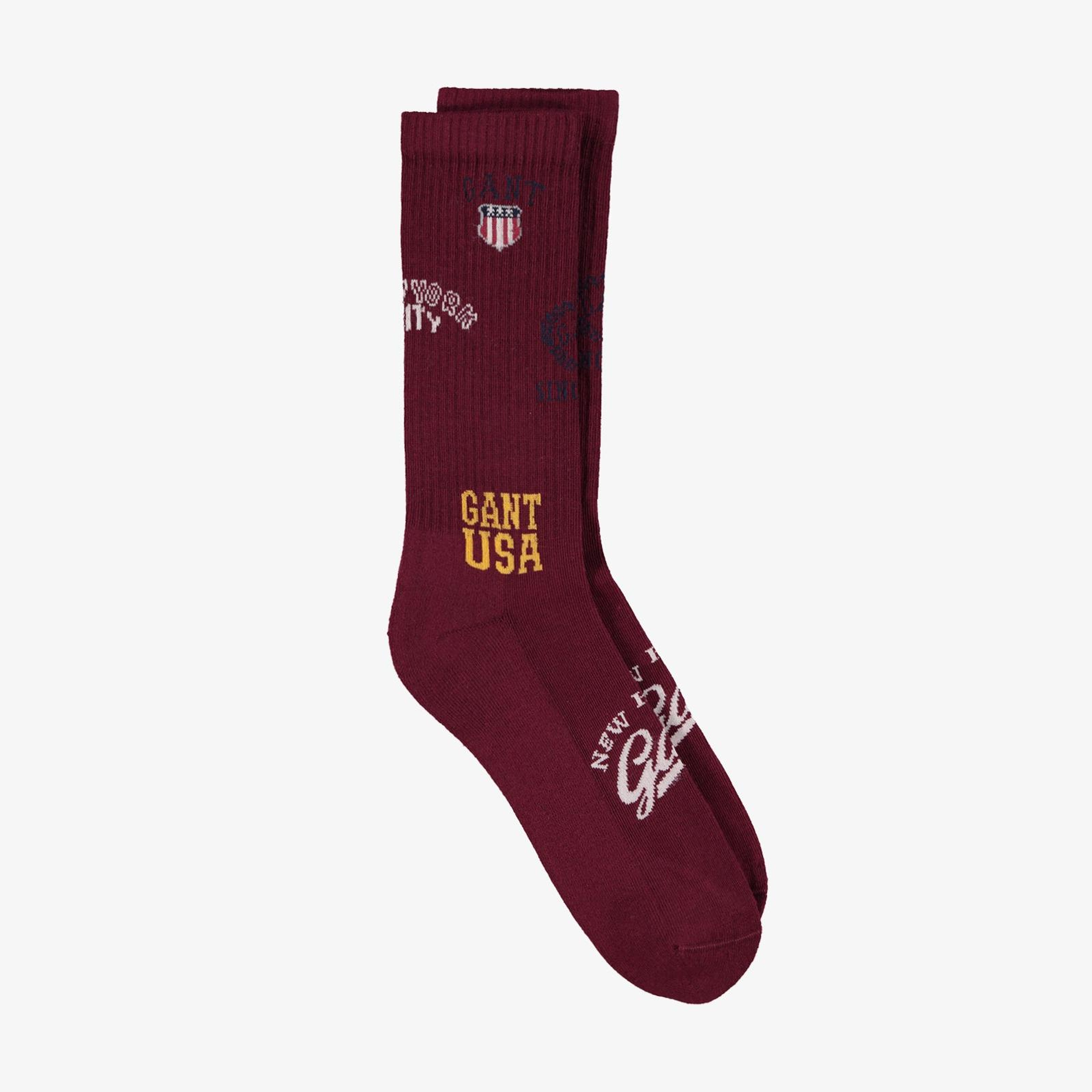 GANT Unisex Bordo Standart Fit  Çorap