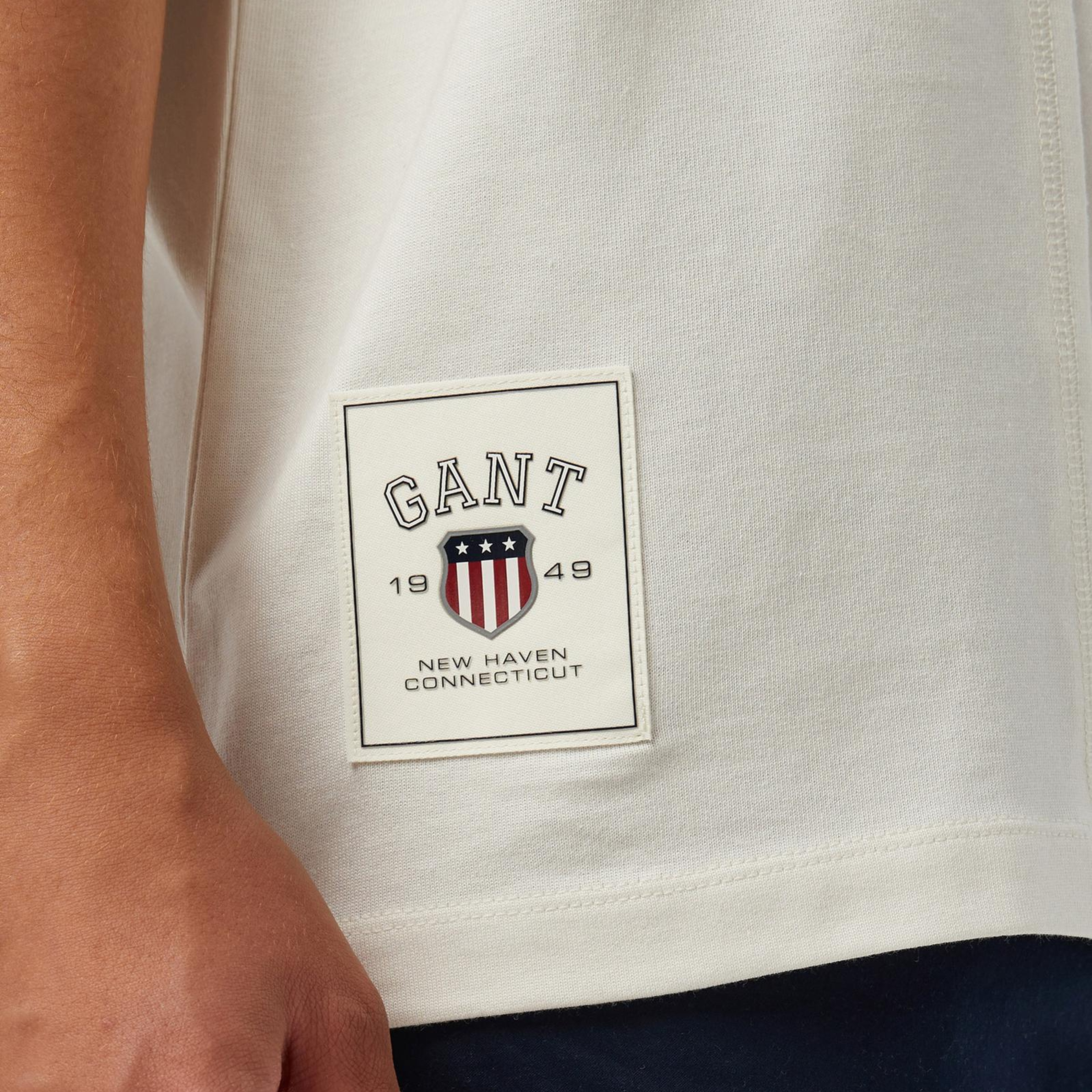 GANT Erkek Beyaz T-Shirt