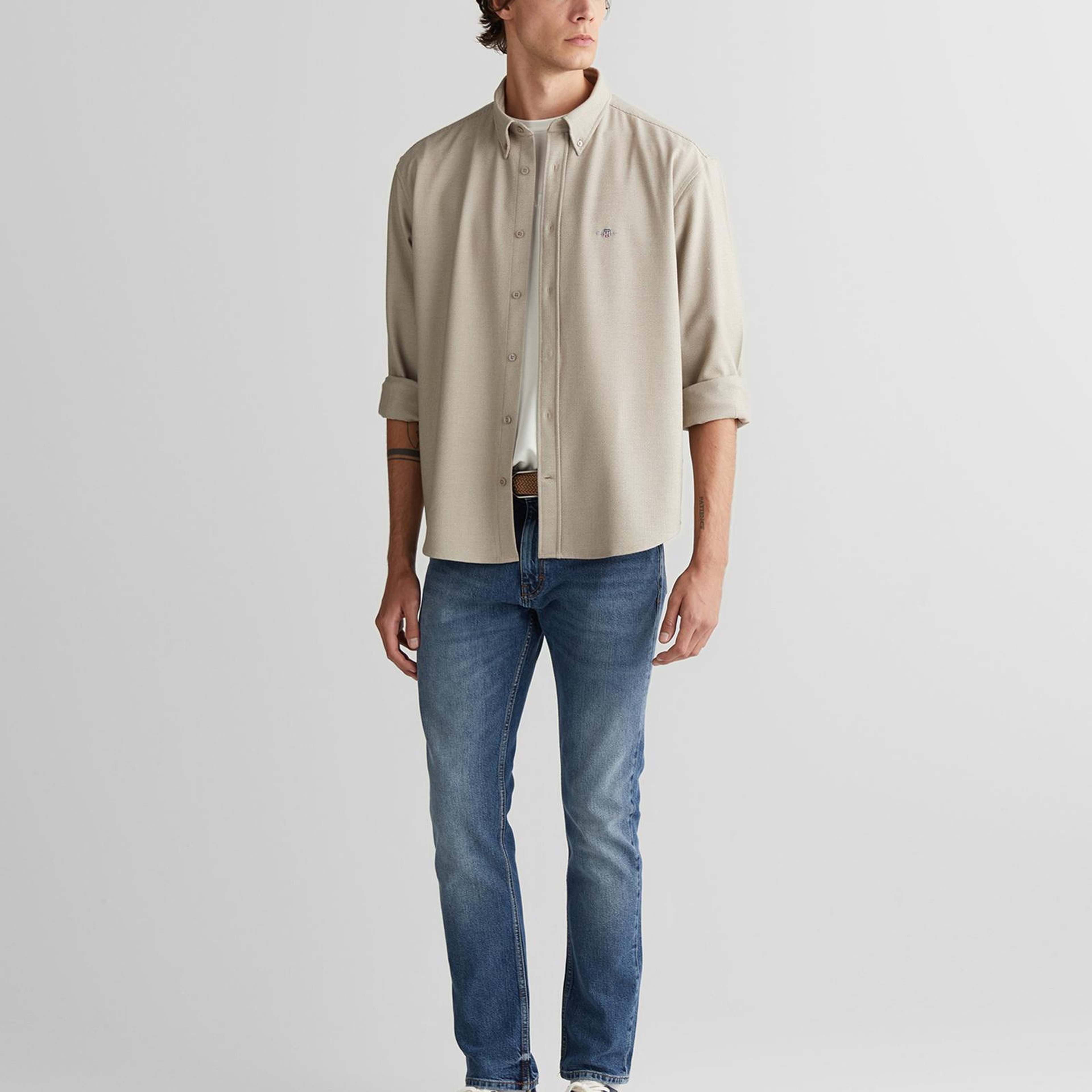 GANT Erkek Bej Relaxed Fit  Gömlek