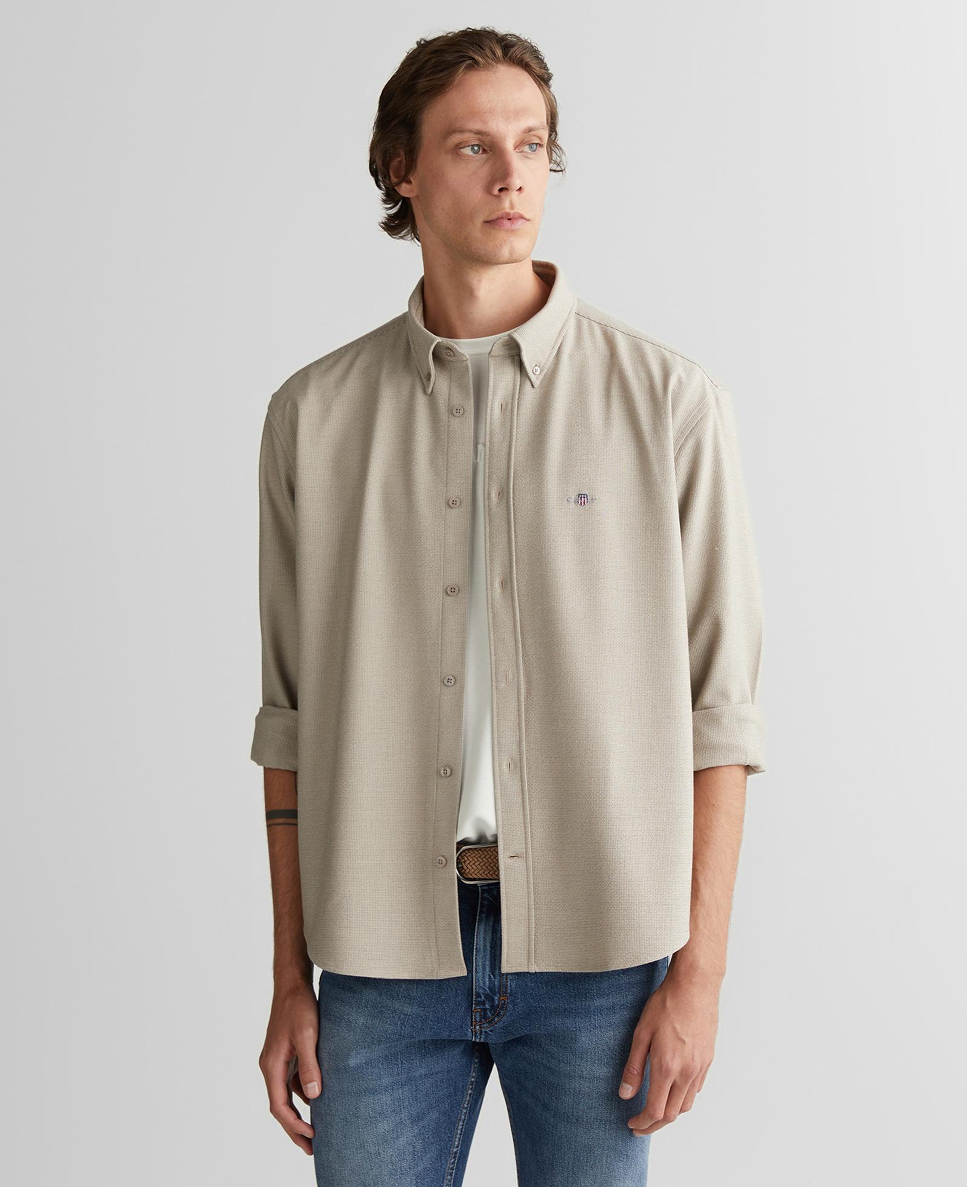 GANT Erkek Bej Relaxed Fit  Gömlek