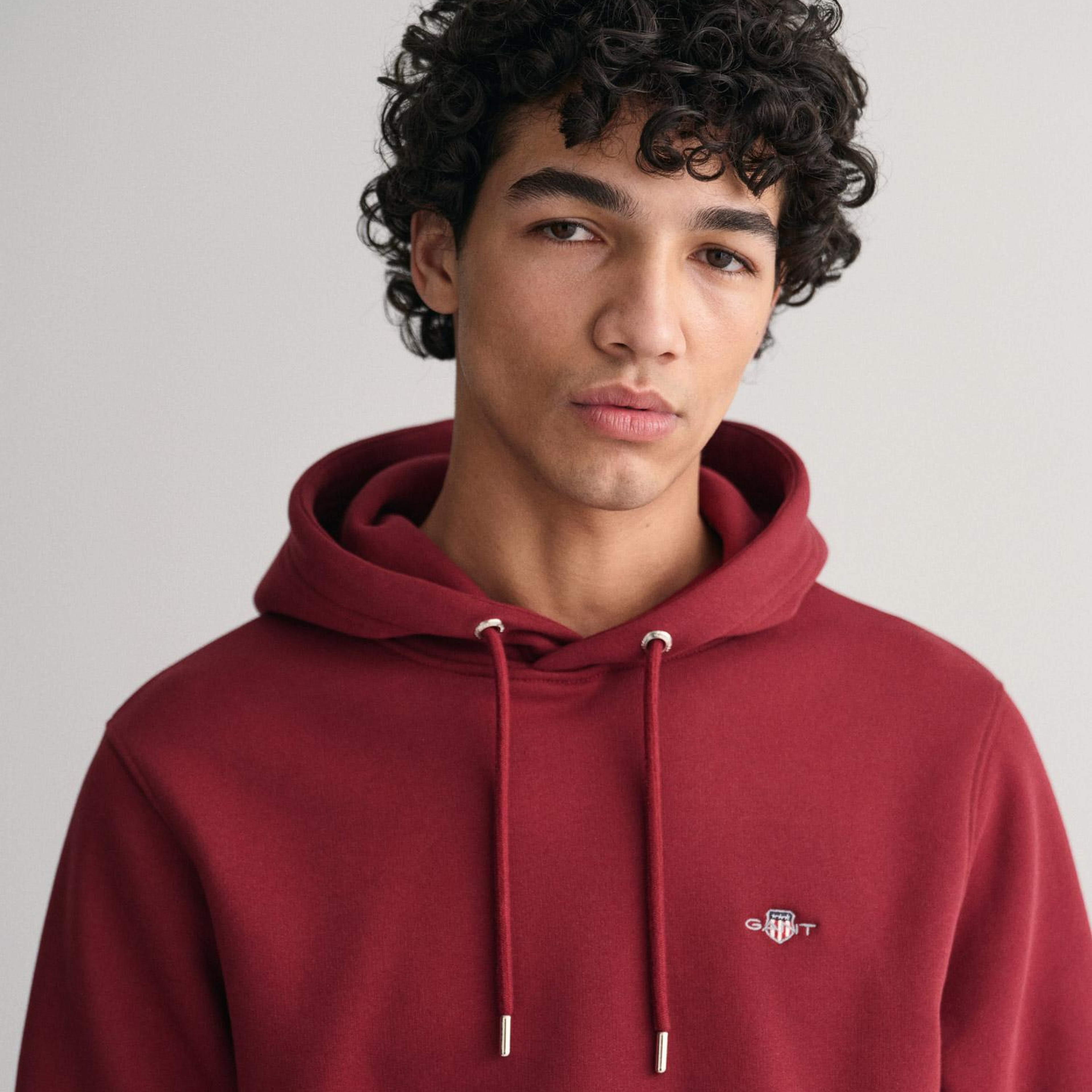 GANT Erkek Bordo Regular Fit Kapüşonlu Sweatshirt