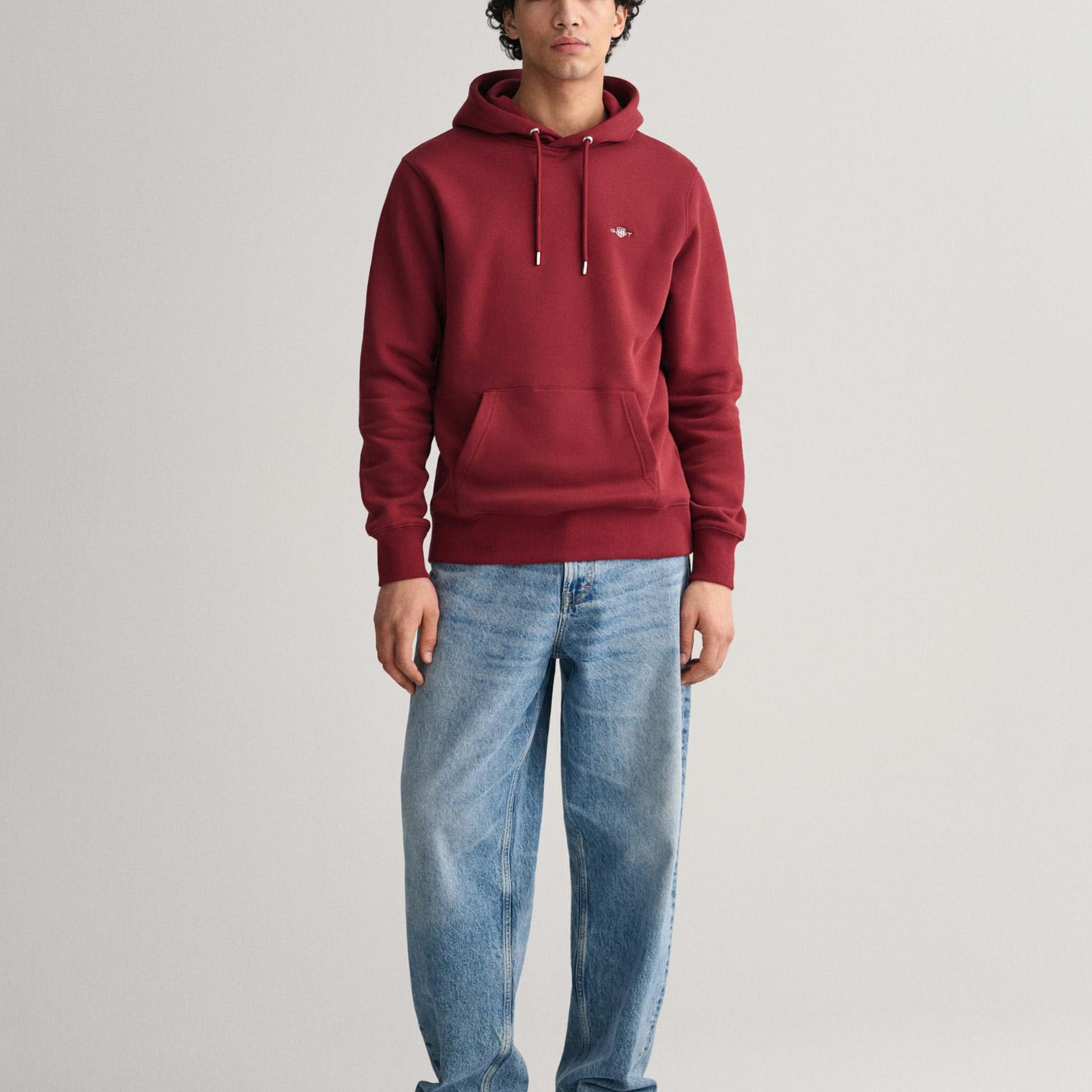 GANT Erkek Bordo Regular Fit Kapüşonlu Sweatshirt
