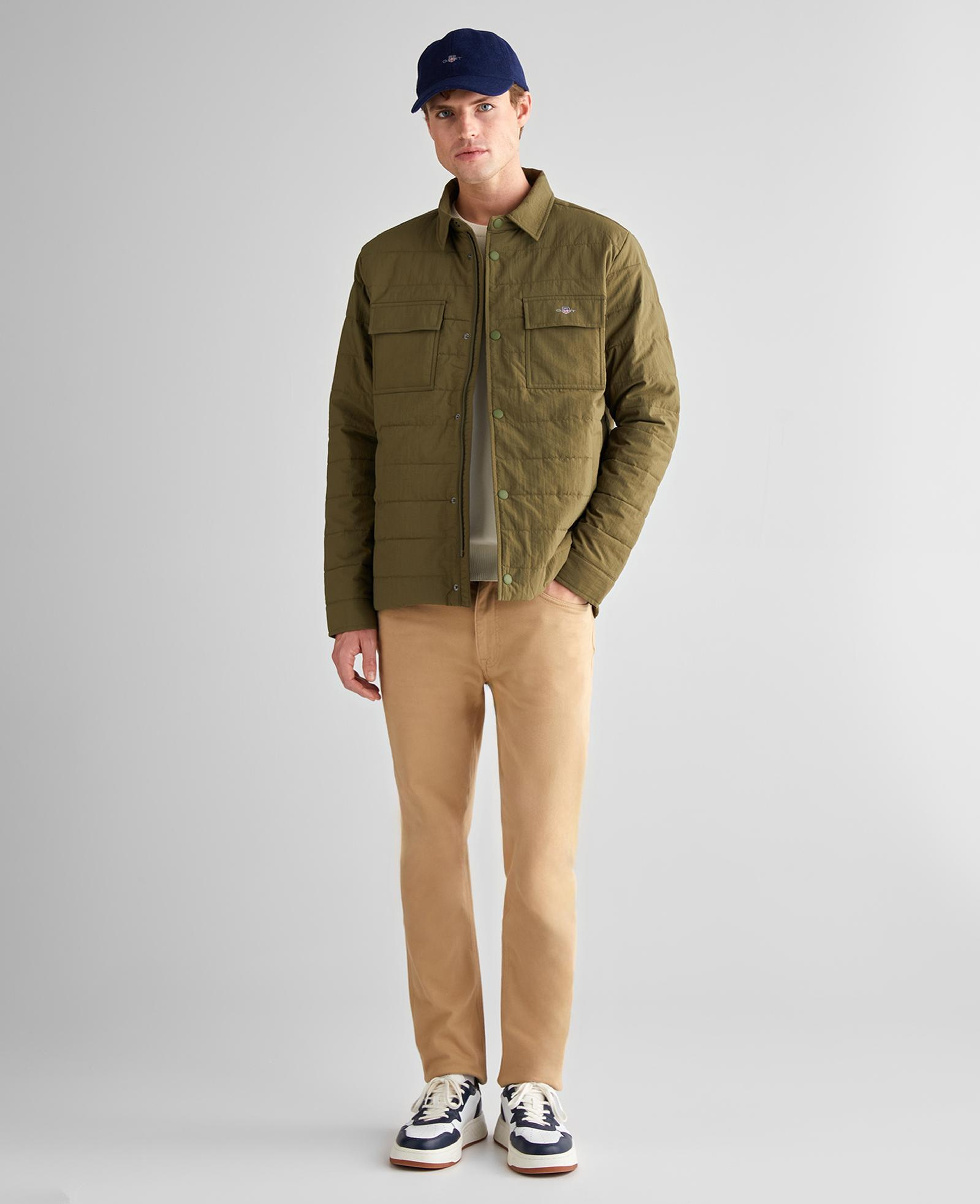GANT Erkek Haki Standart Fit  Mont