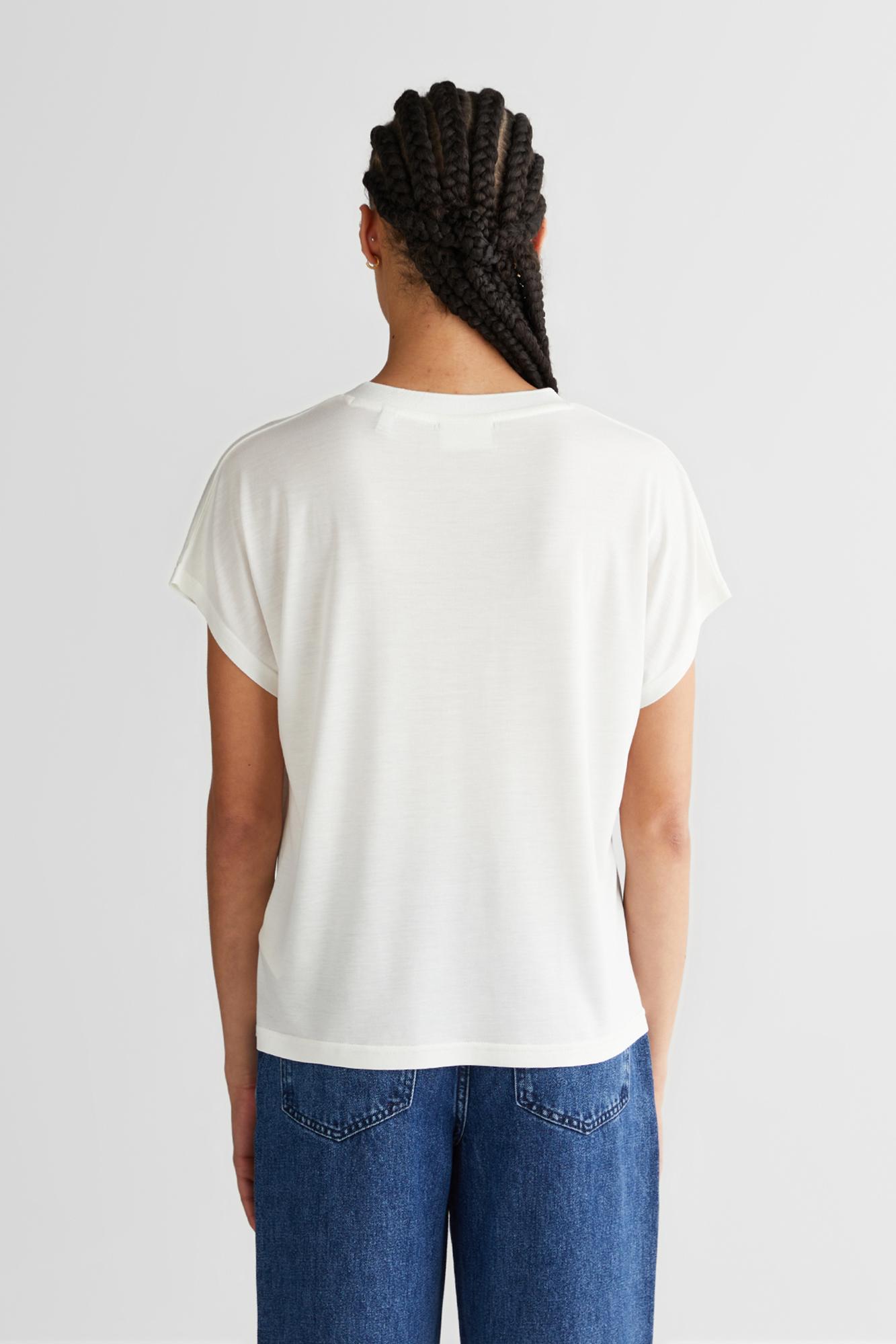 GANT Kadın Beyaz V Yaka Regular Fit T-Shirt