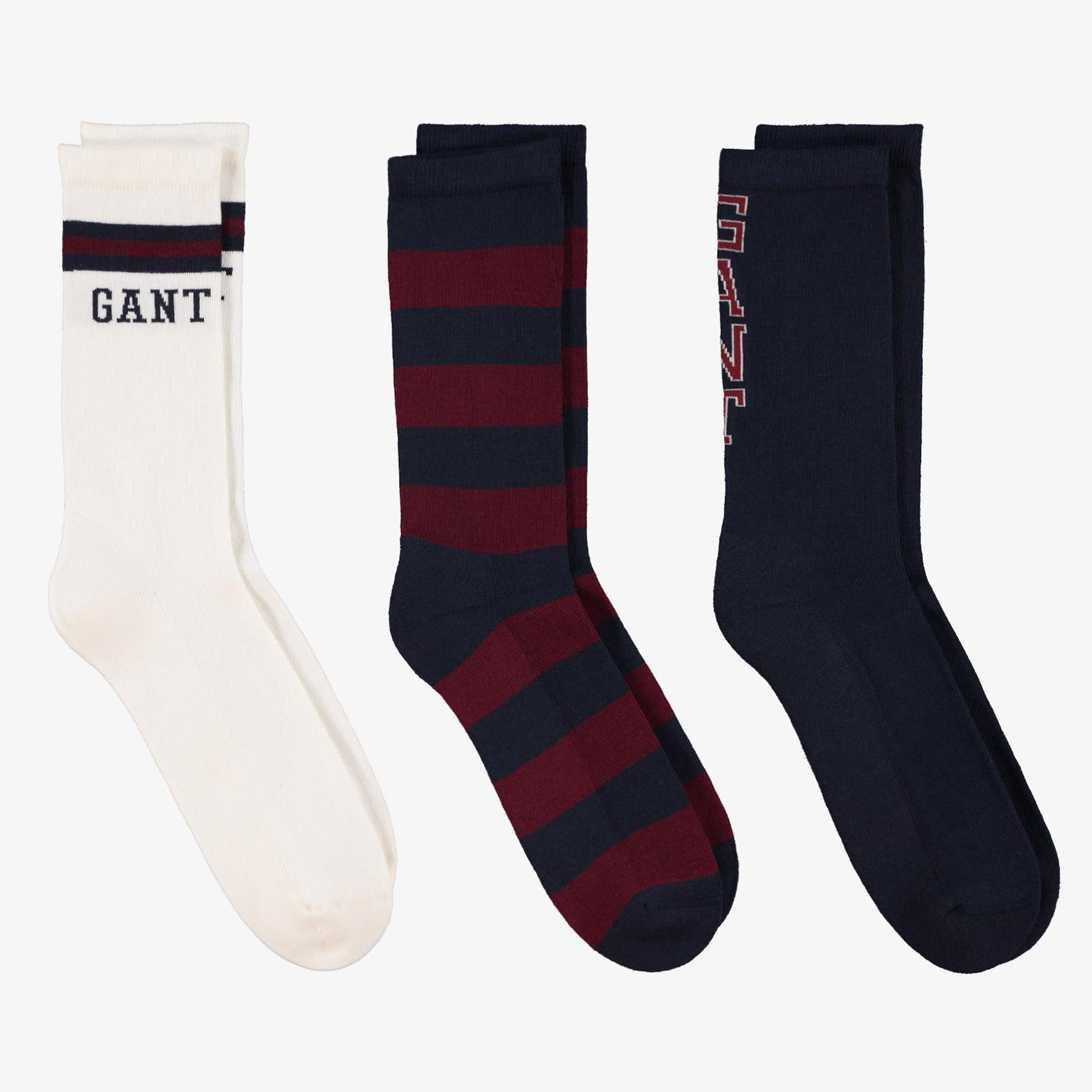 GANT Unisex Lacivert Standart 3'lü Fit Çorap