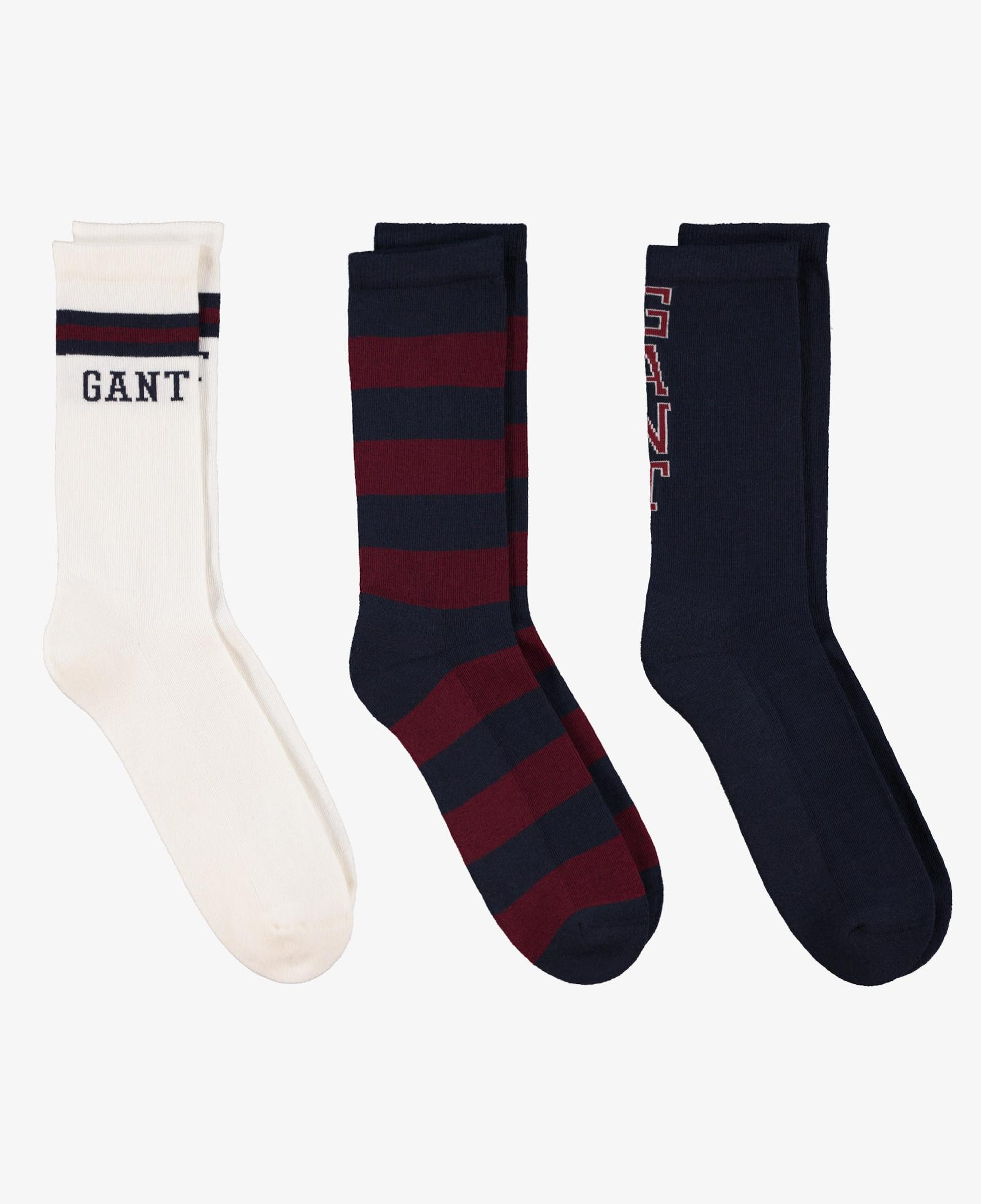 GANT Unisex Lacivert Standart 3'lü Fit Çorap