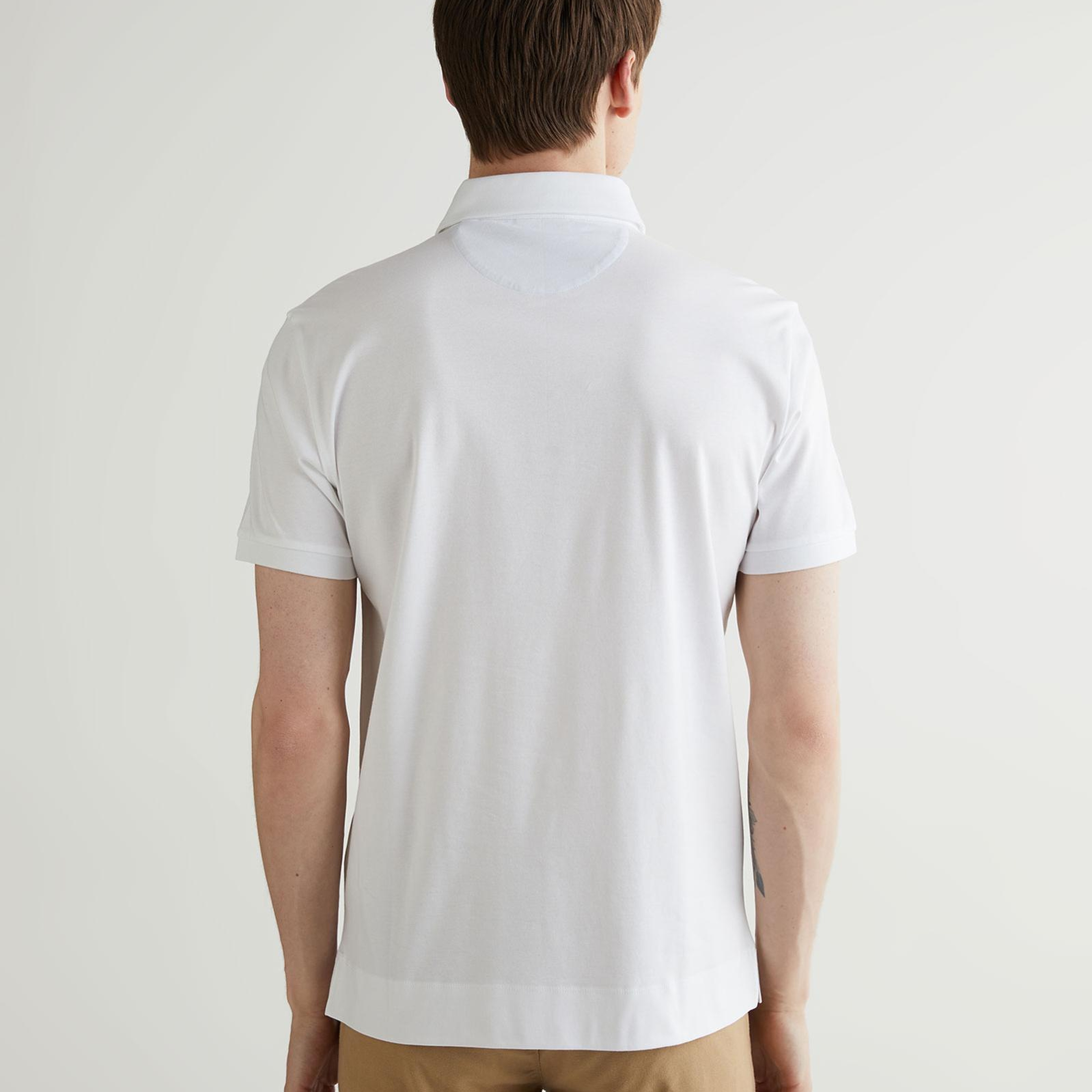 GANT Erkek Beyaz Slim Fit Polo