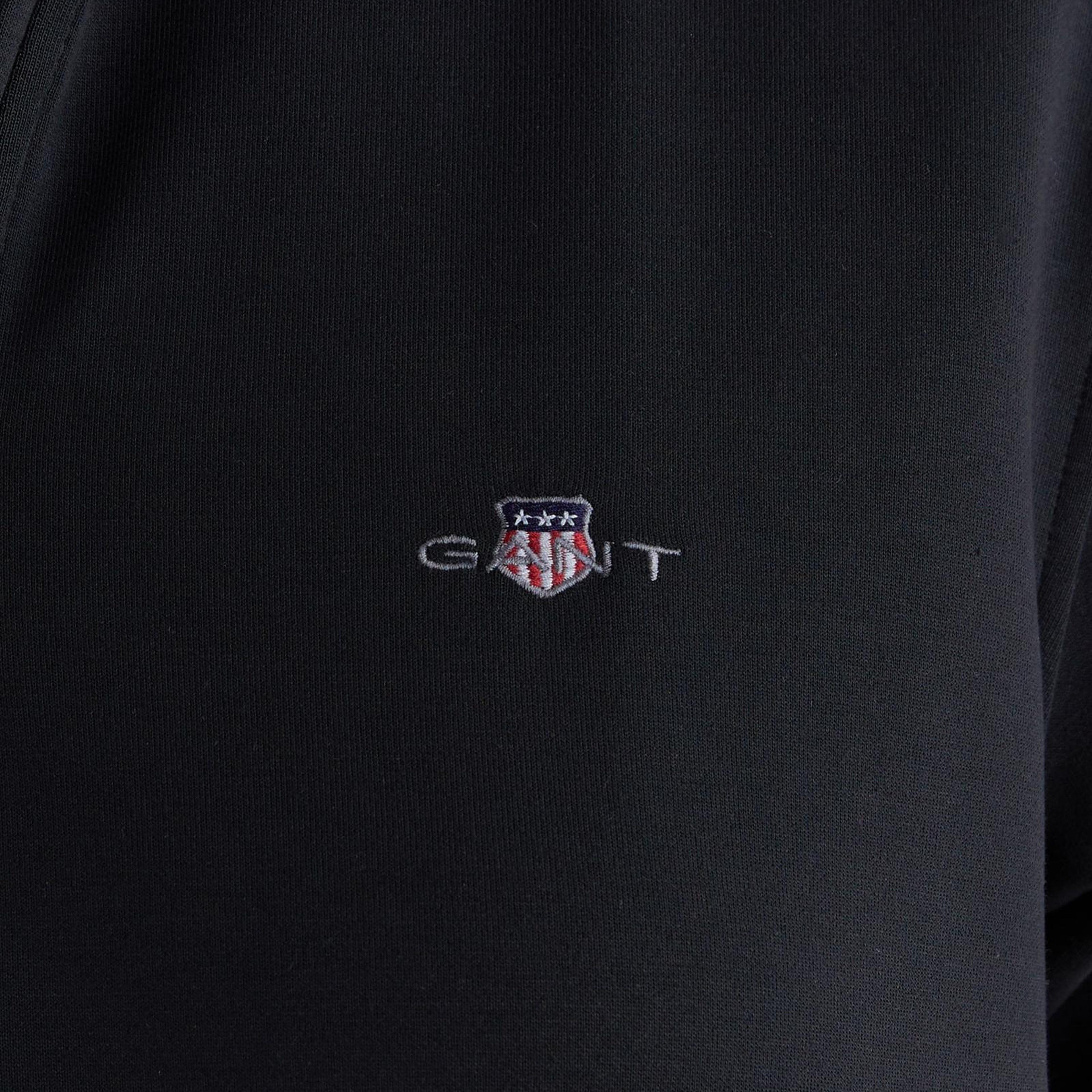 GANT Kadın Siyah Regular Fit Yarım Fermuarlı Elbise