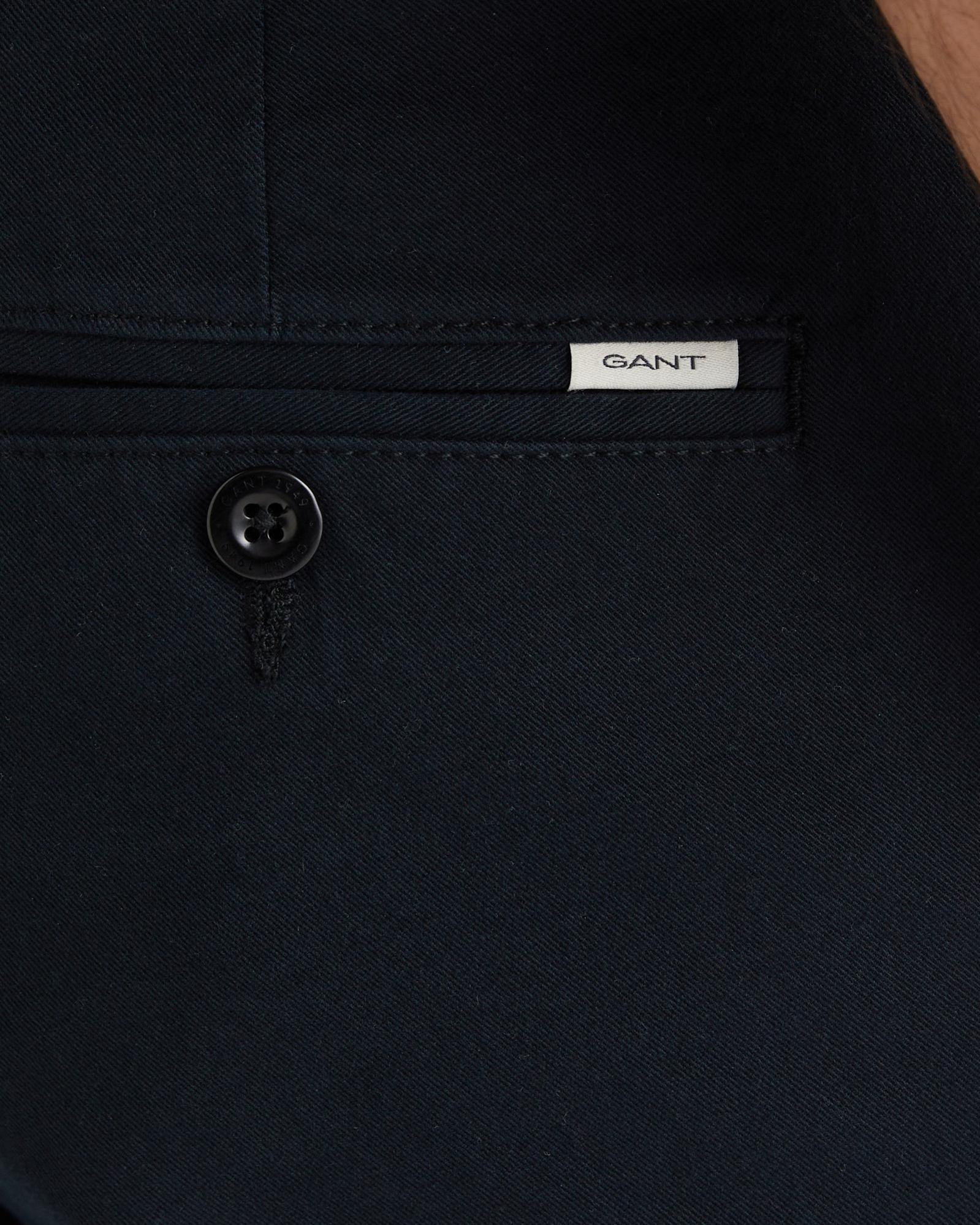 GANT Erkek Siyah Slim Fit Pantolon