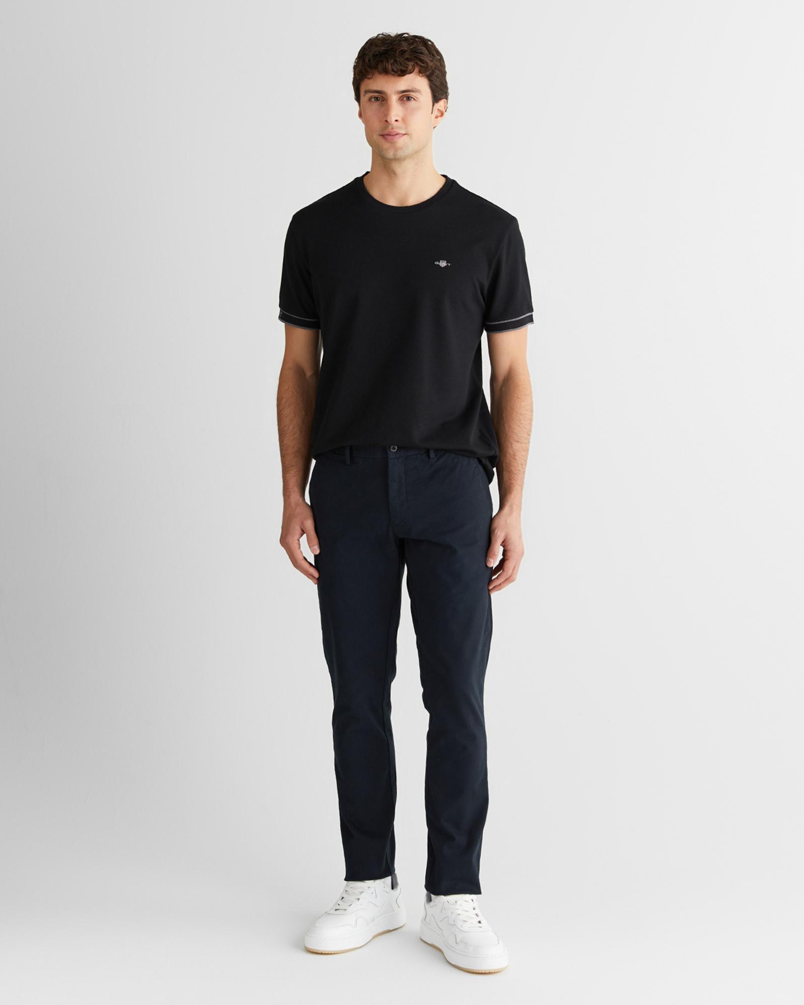 GANT Erkek Siyah Slim Fit  Pantolon