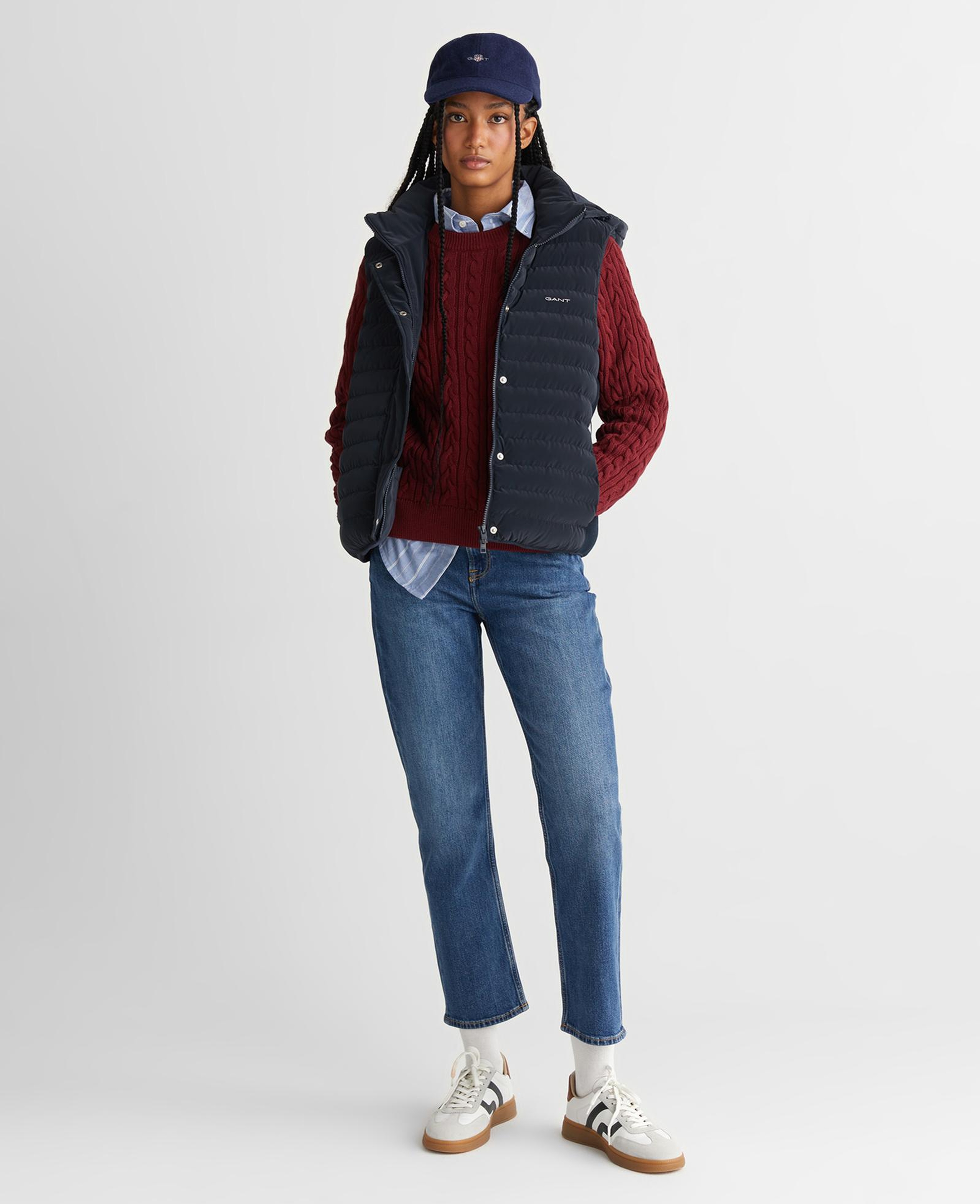 GANT Kadın Lacivert Regular Fit Yelek