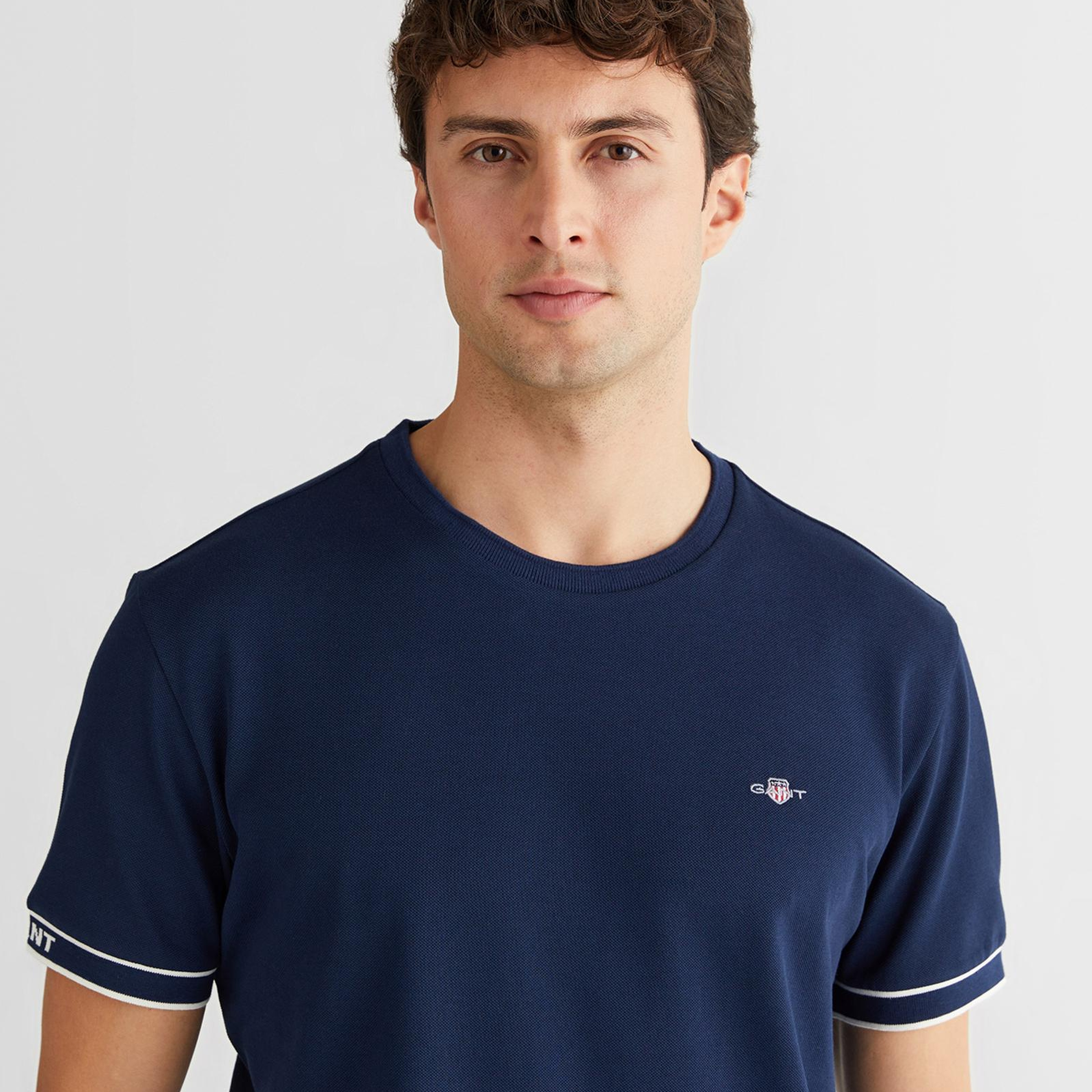 GANT Erkek Lacivert Regular Fit T-Shirt