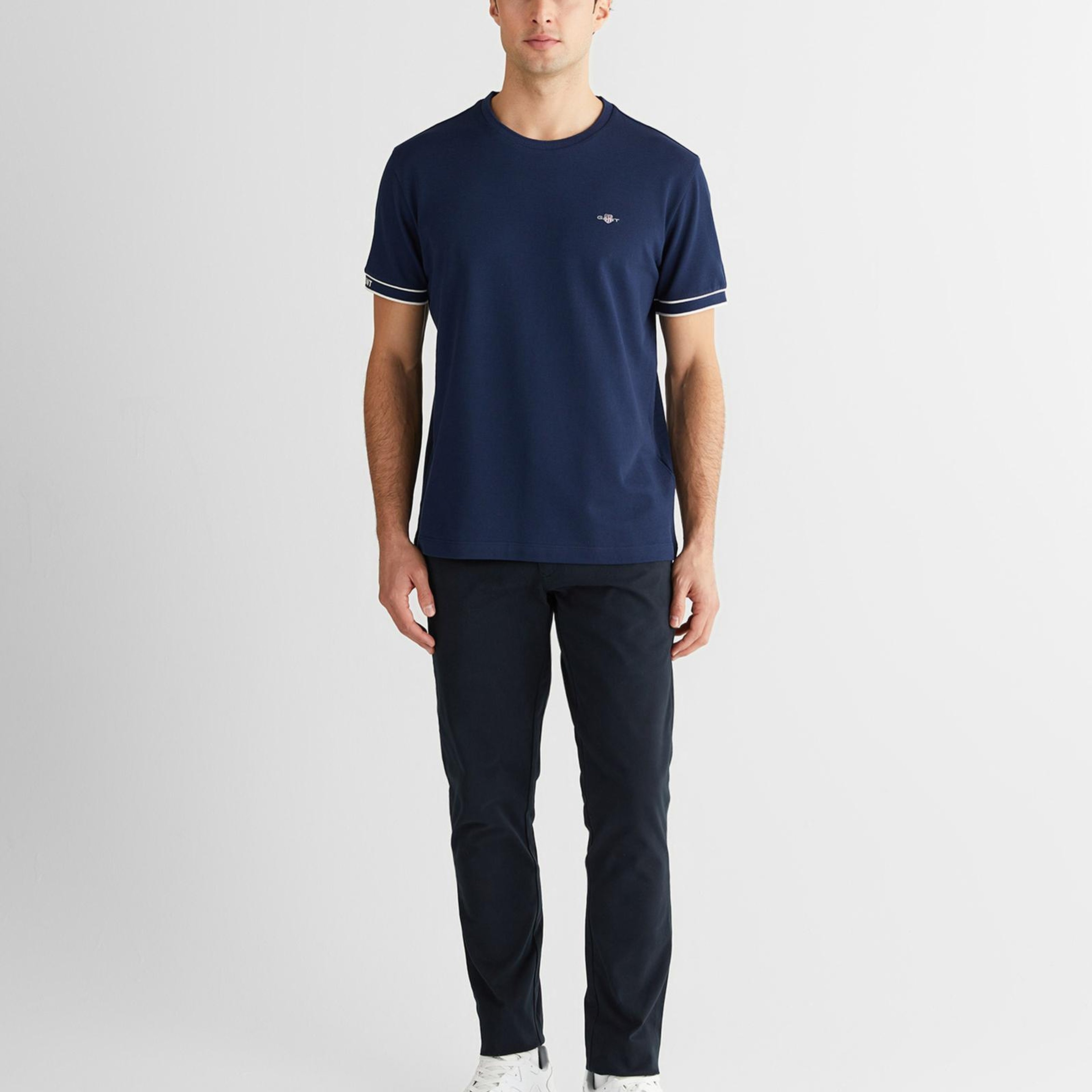 GANT Erkek Lacivert Regular Fit T-Shirt