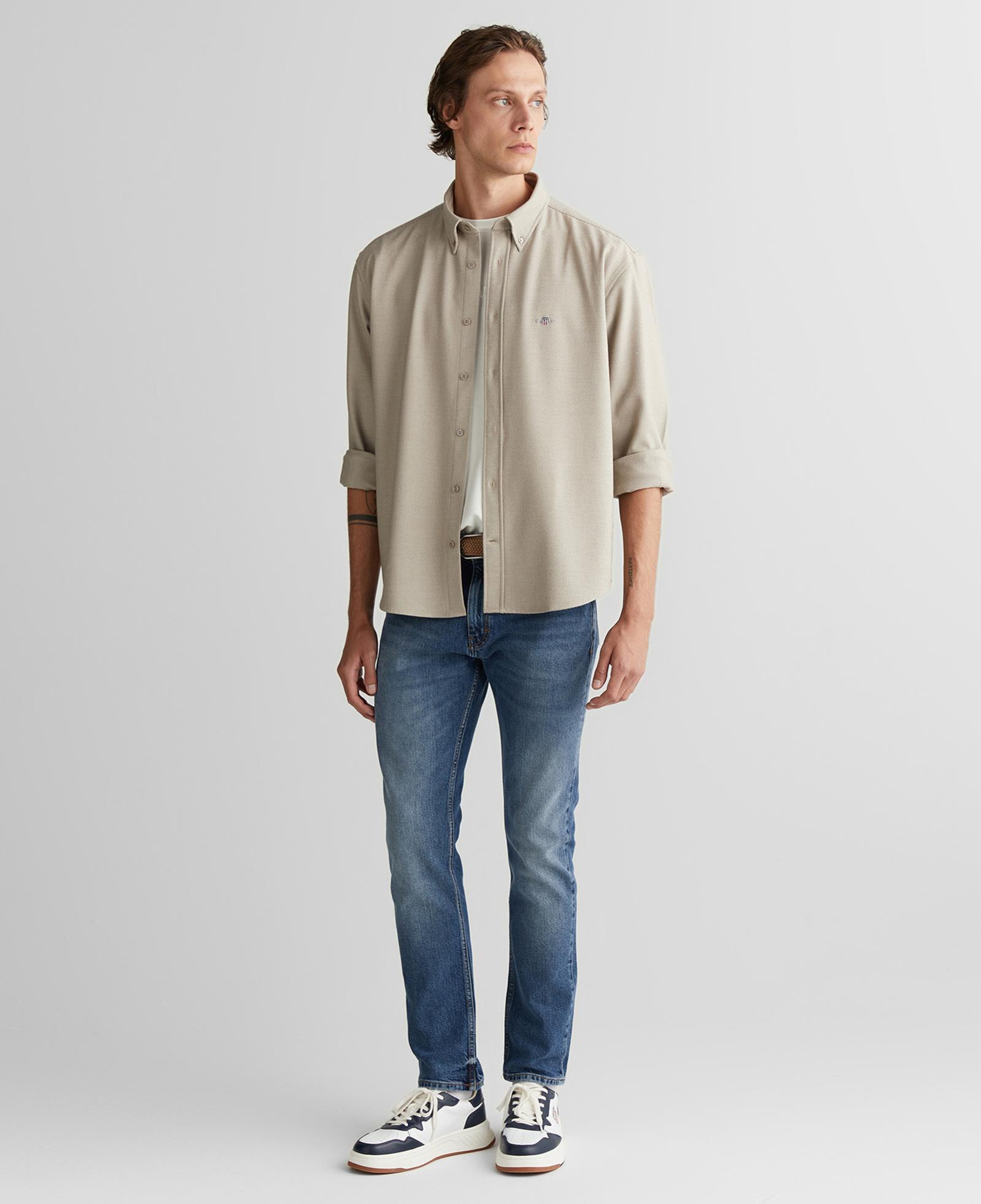 GANT Erkek Bej Relaxed Fit Gömlek