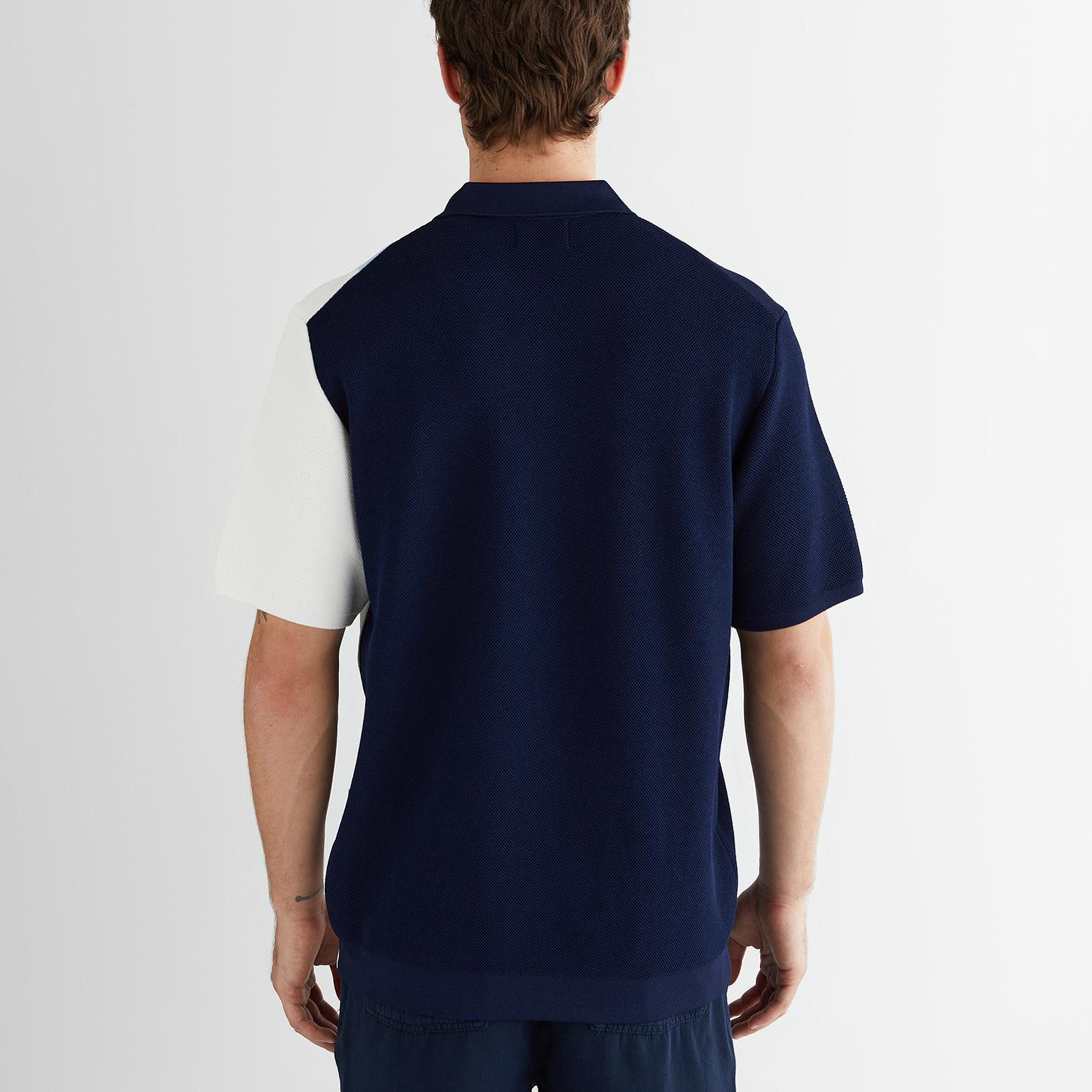 GANT Erkek Lacivert Regular Fit Renk Bloklu Triko