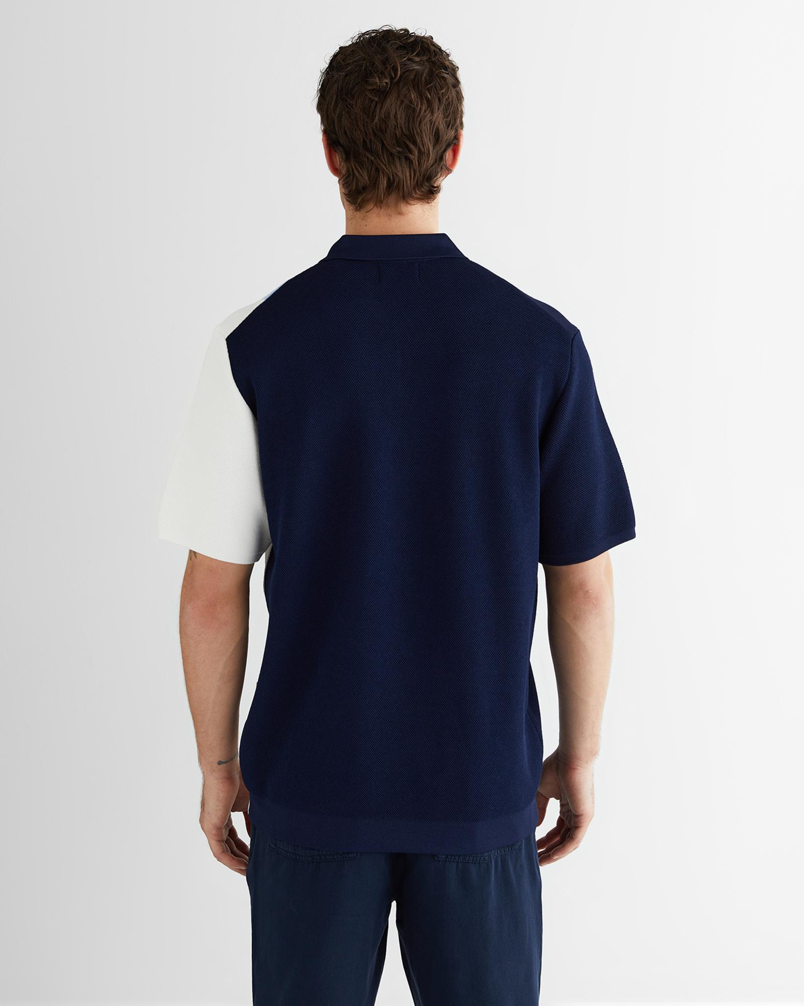 GANT Erkek Lacivert Regular Fit Renk Bloklu Triko