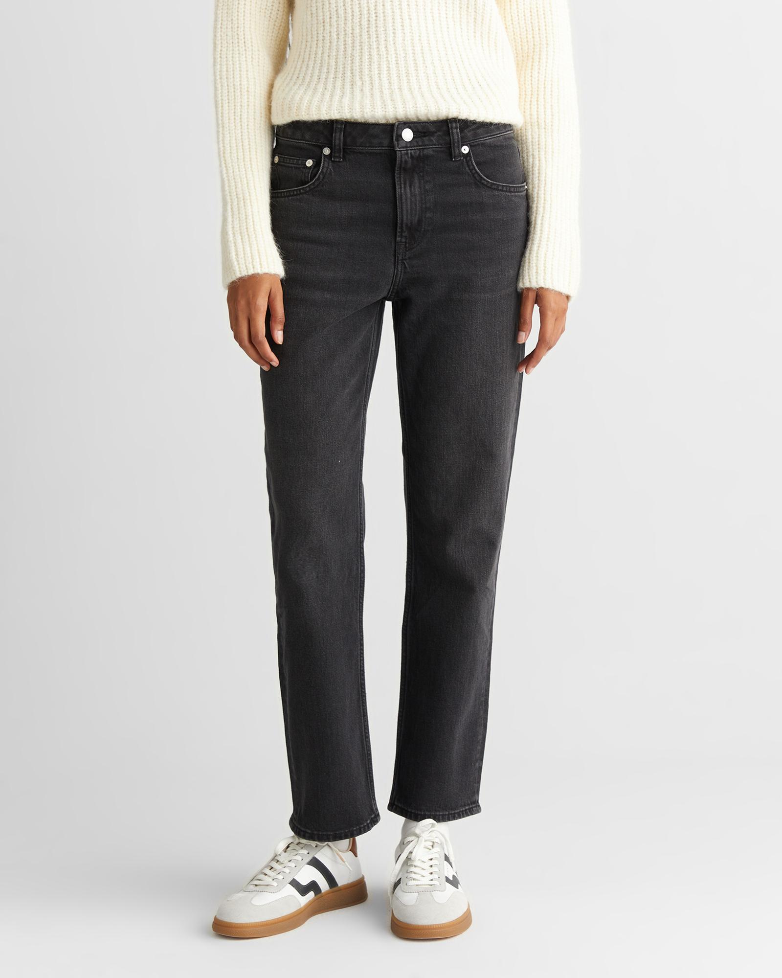 GANT Kadın Siyah Straight Fit Jean