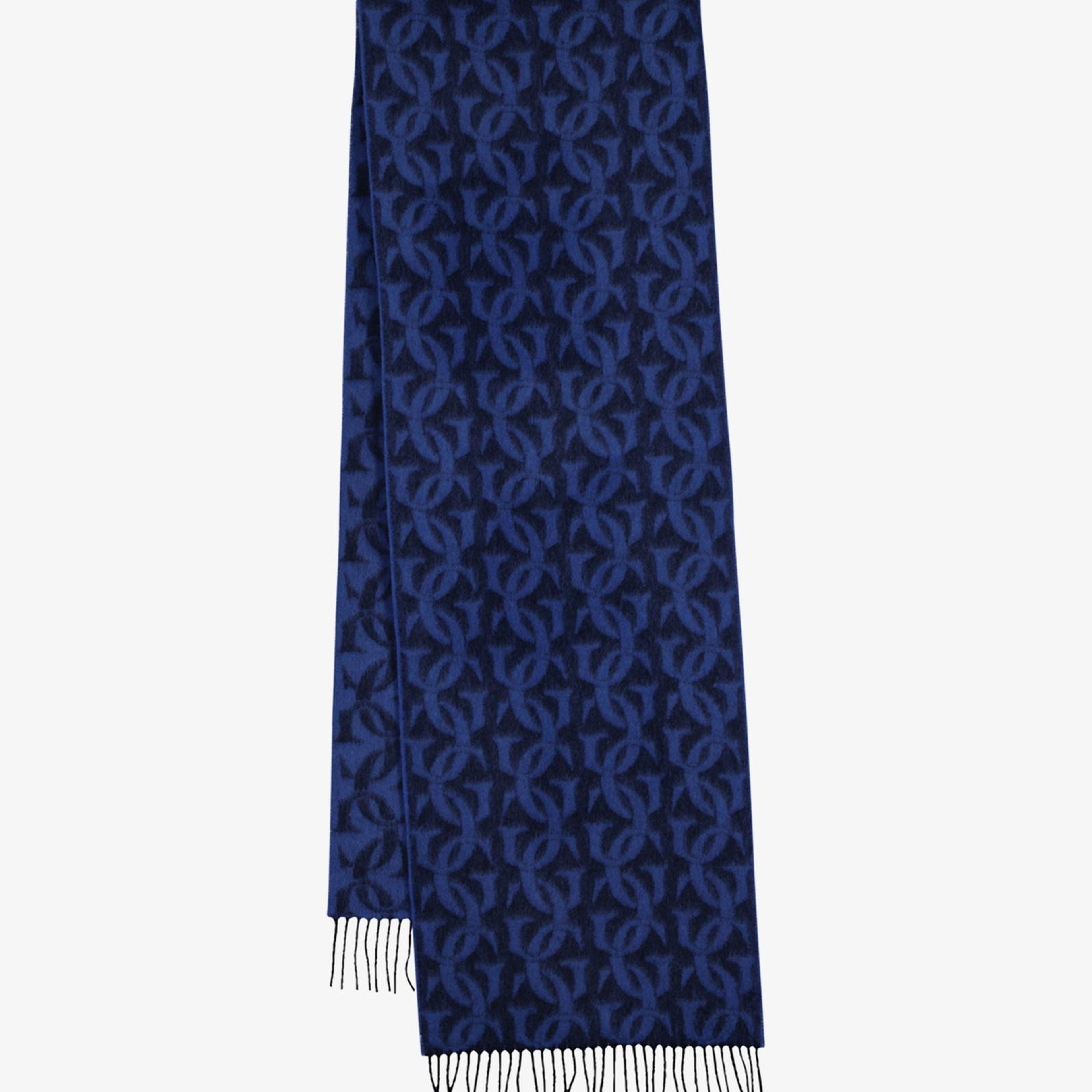 GANT Unisex Lacivert G Monogramlı Dokuma Atkı