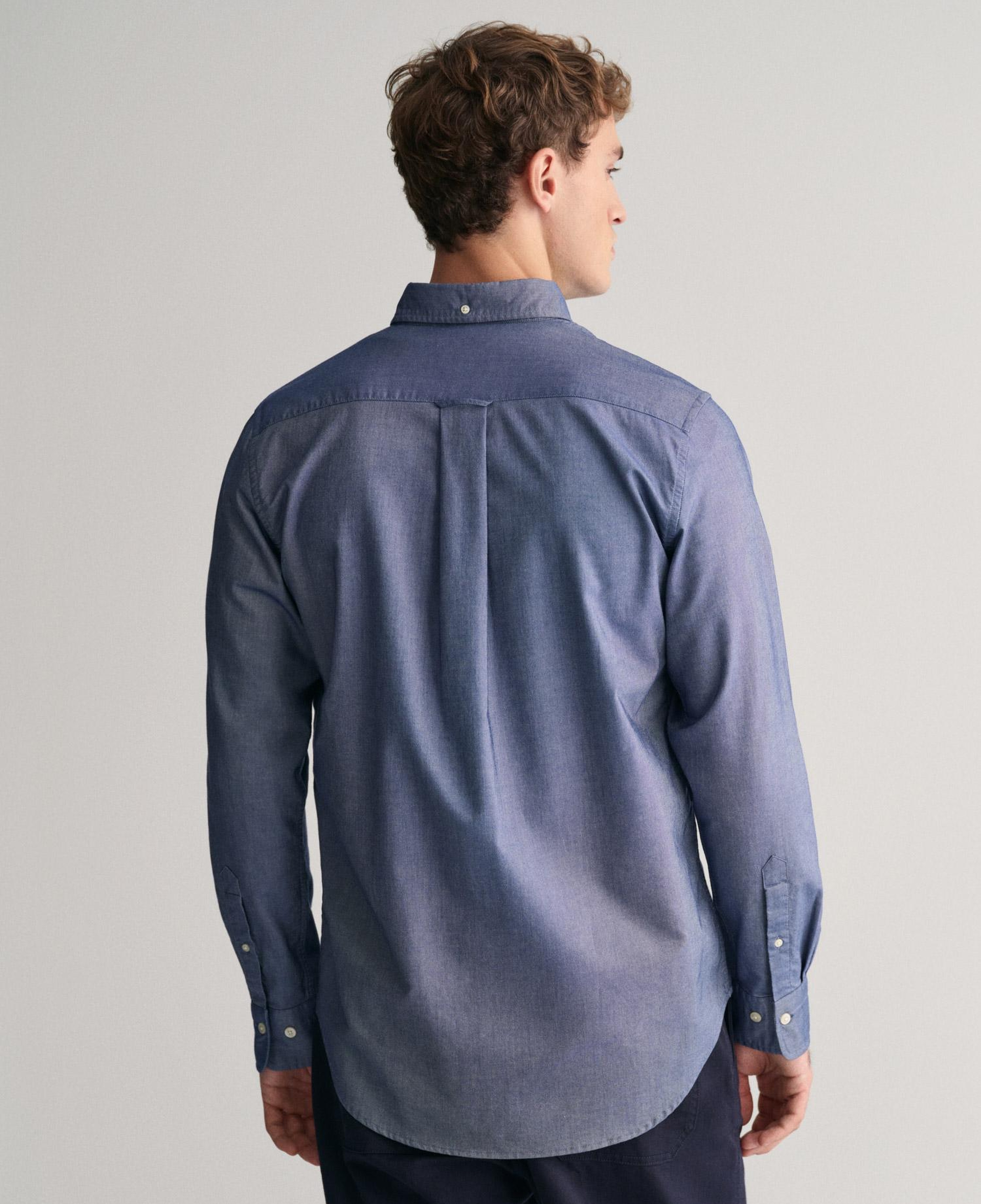 GANT Erkek Lacivert Regular Fit Düğmeli Yaka Oxford Gömlek