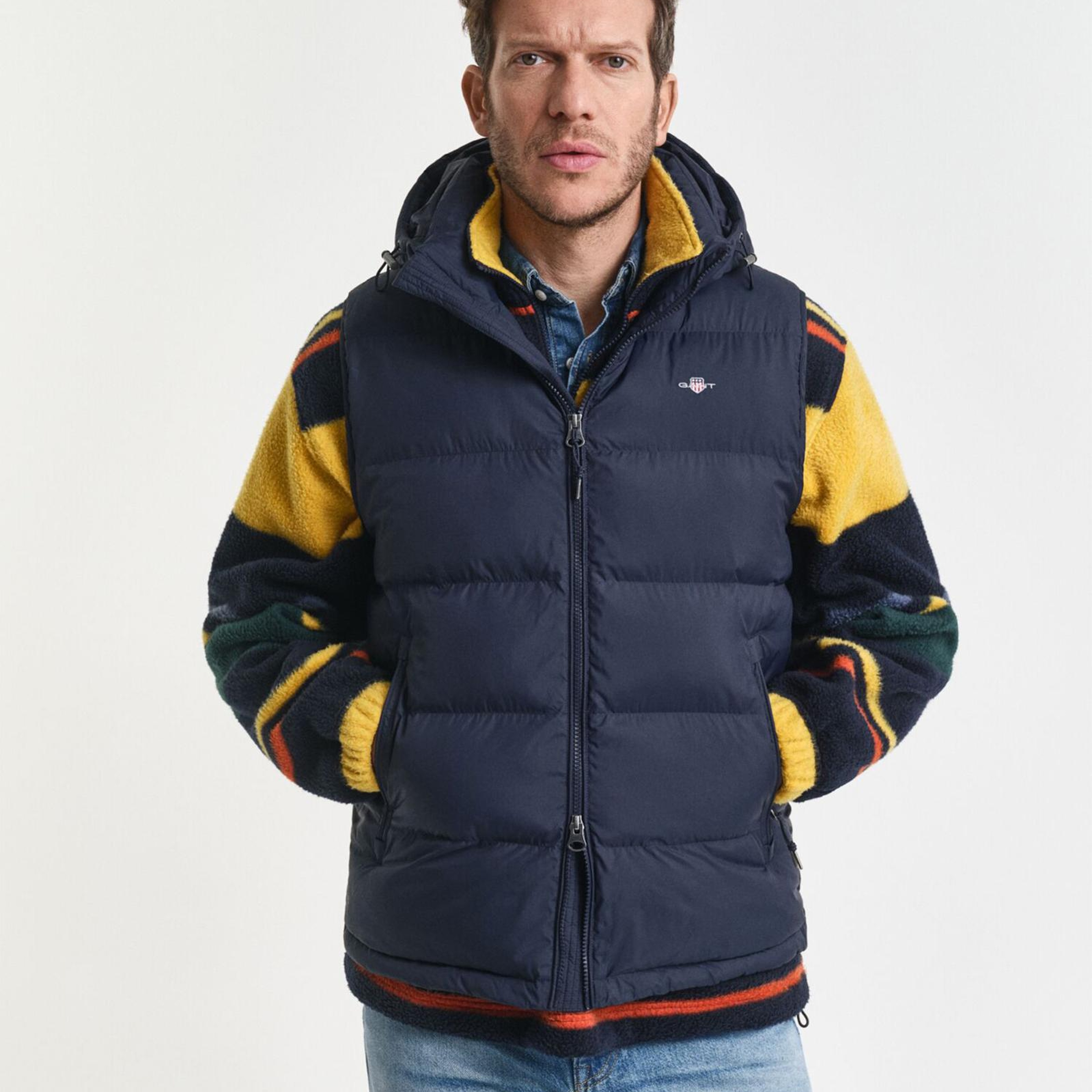 GANT Erkek Lacivert Regular Fit Fermuarlı Yelek