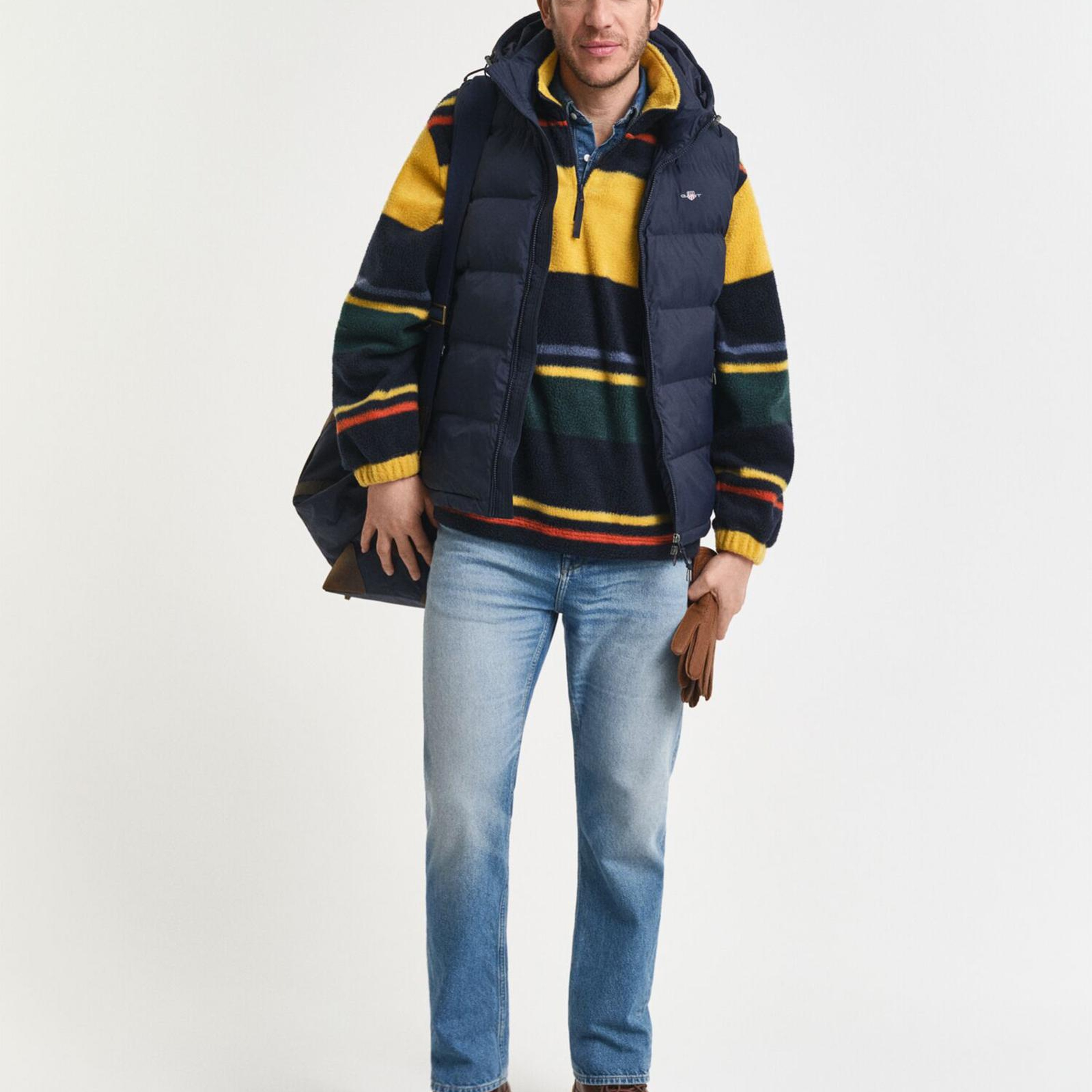 GANT Erkek Lacivert Regular Fit Fermuarlı Yelek