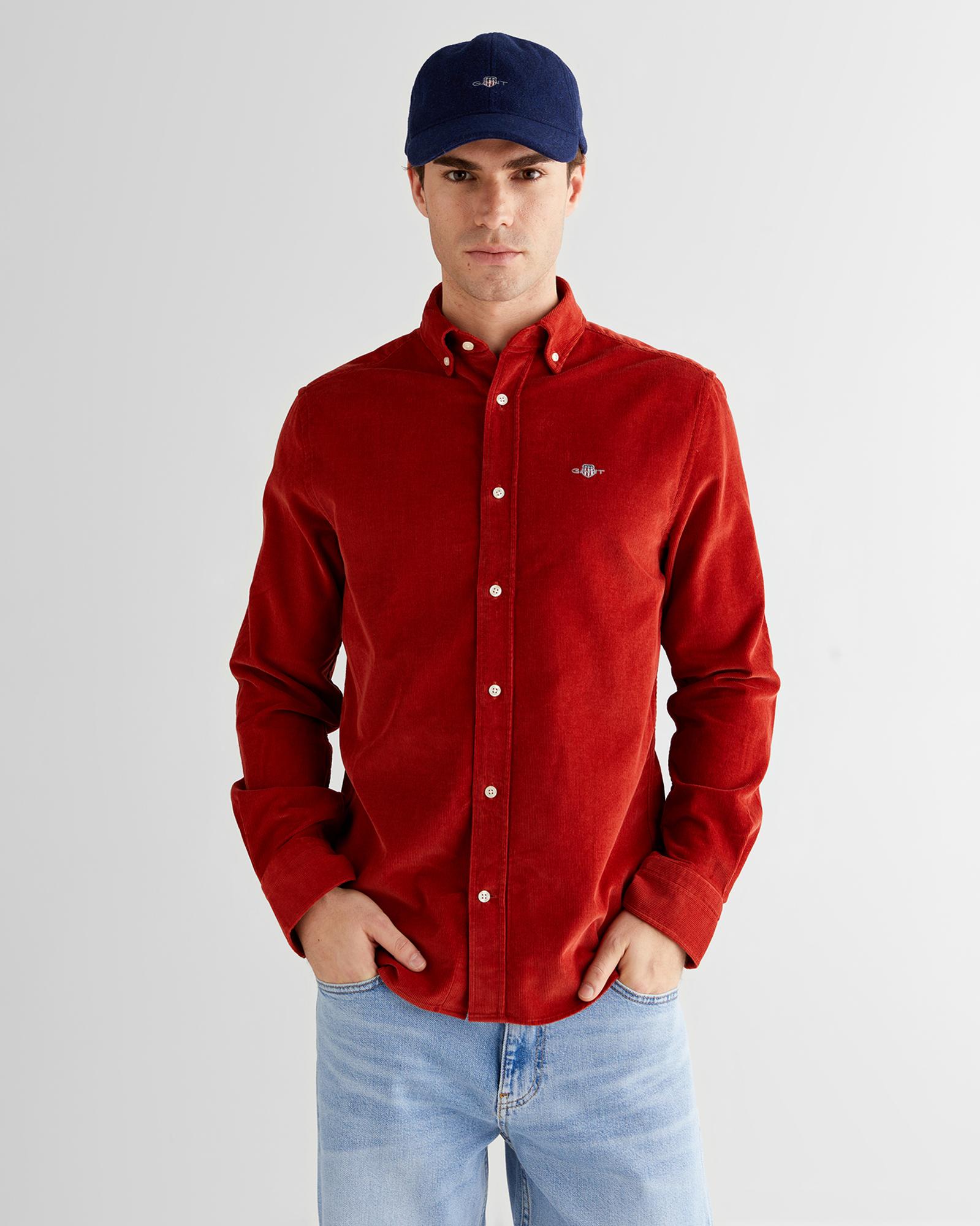 GANT Erkek Kırmızı Regular Fit Düğmeli Gömlek