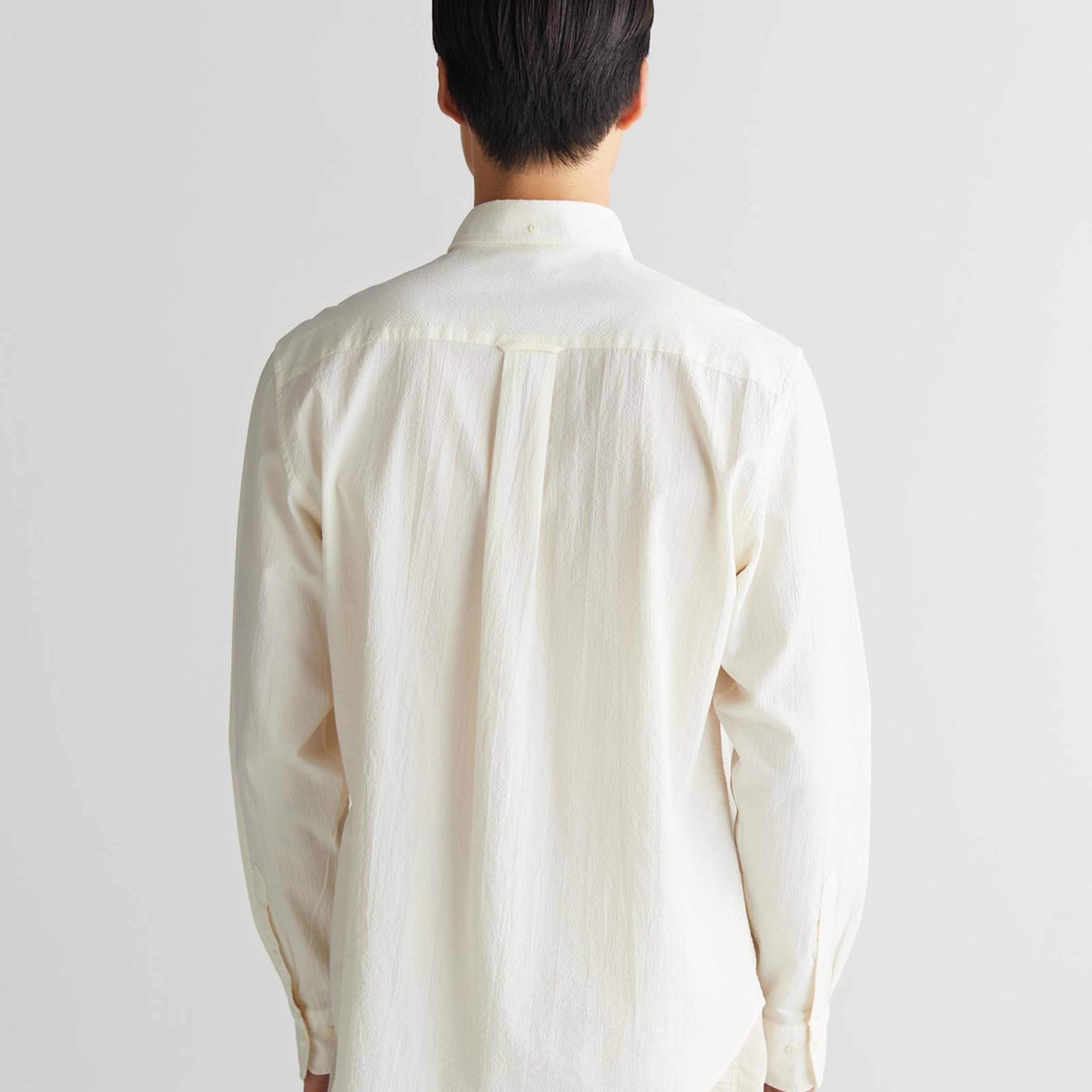 GANT Erkek Krem Regular Fit Düğmeli Yaka Gömlek