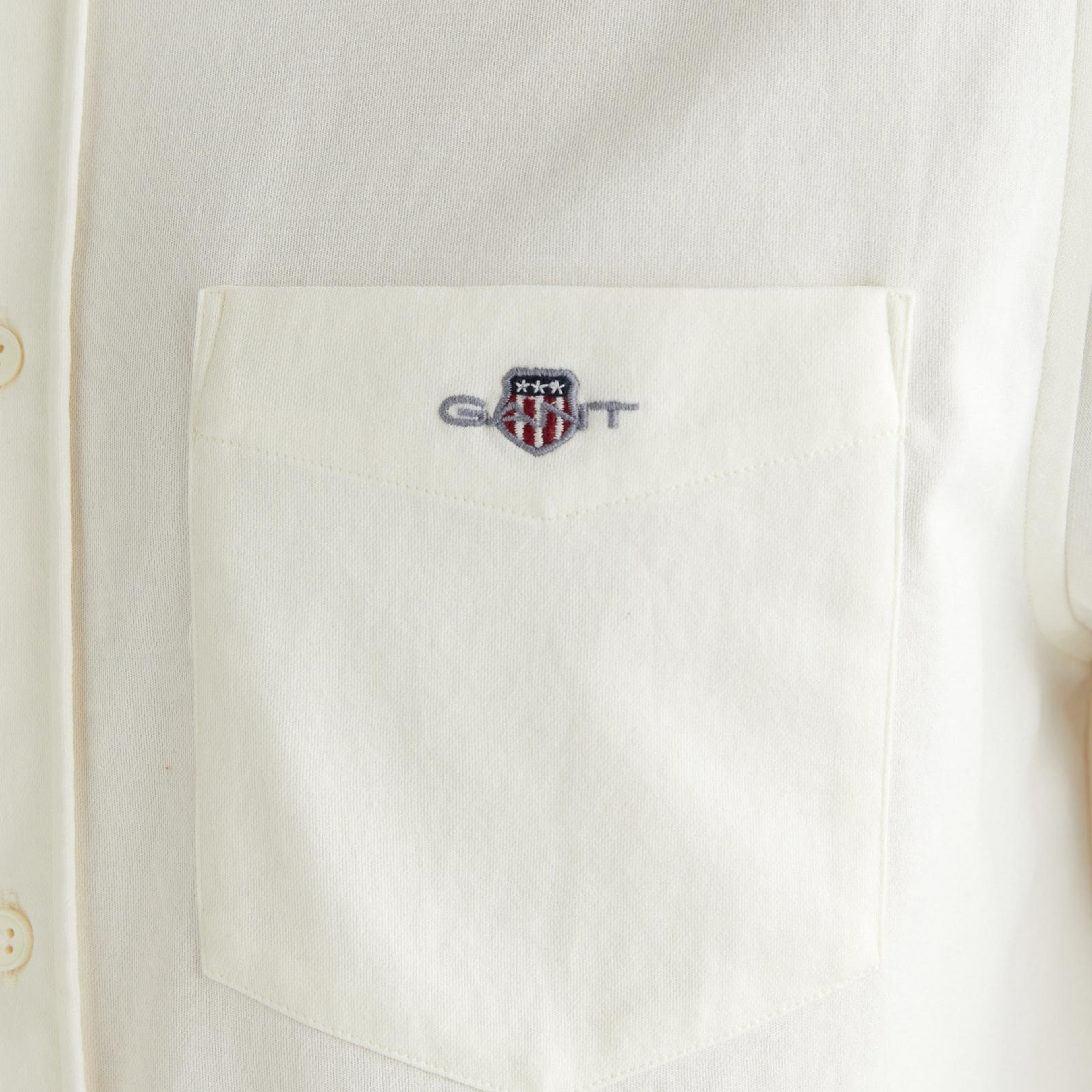 GANT Erkek Krem Regular Fit Düğmeli Yaka Gömlek