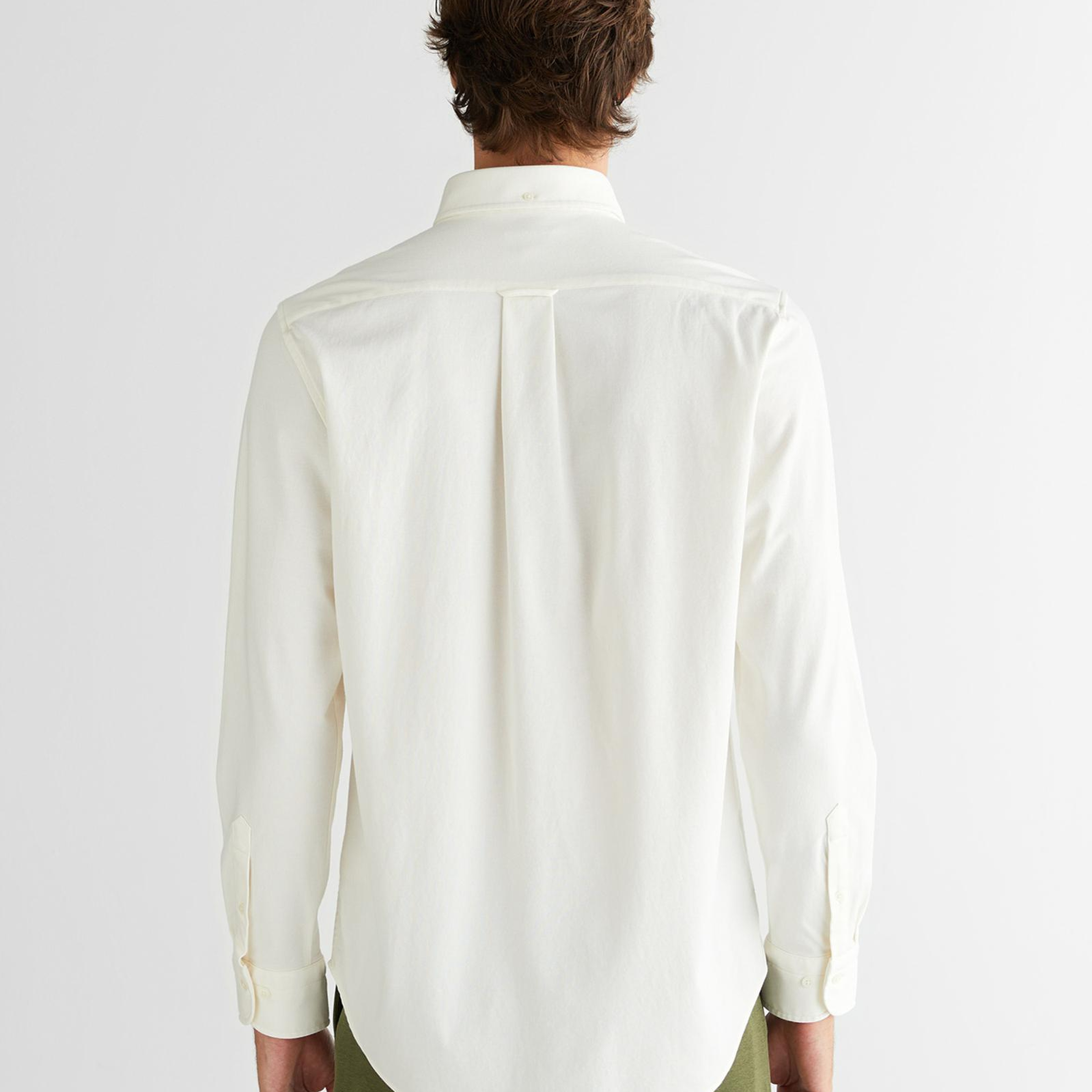 GANT Erkek Krem Regular Fit Düğmeli Yaka Gömlek