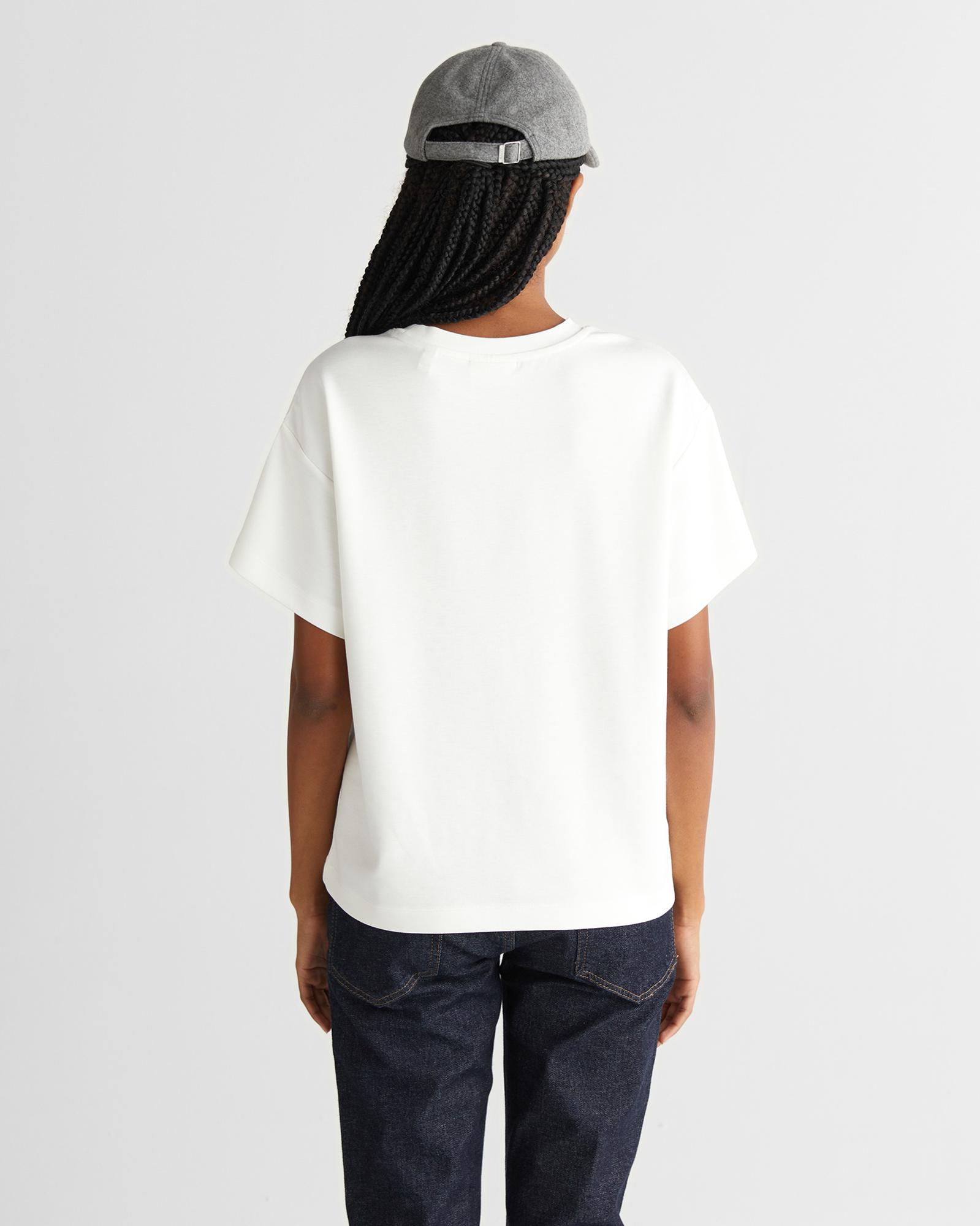 GANT Kadın Beyaz Regular Fit Bisiklet Yaka T-Shirt