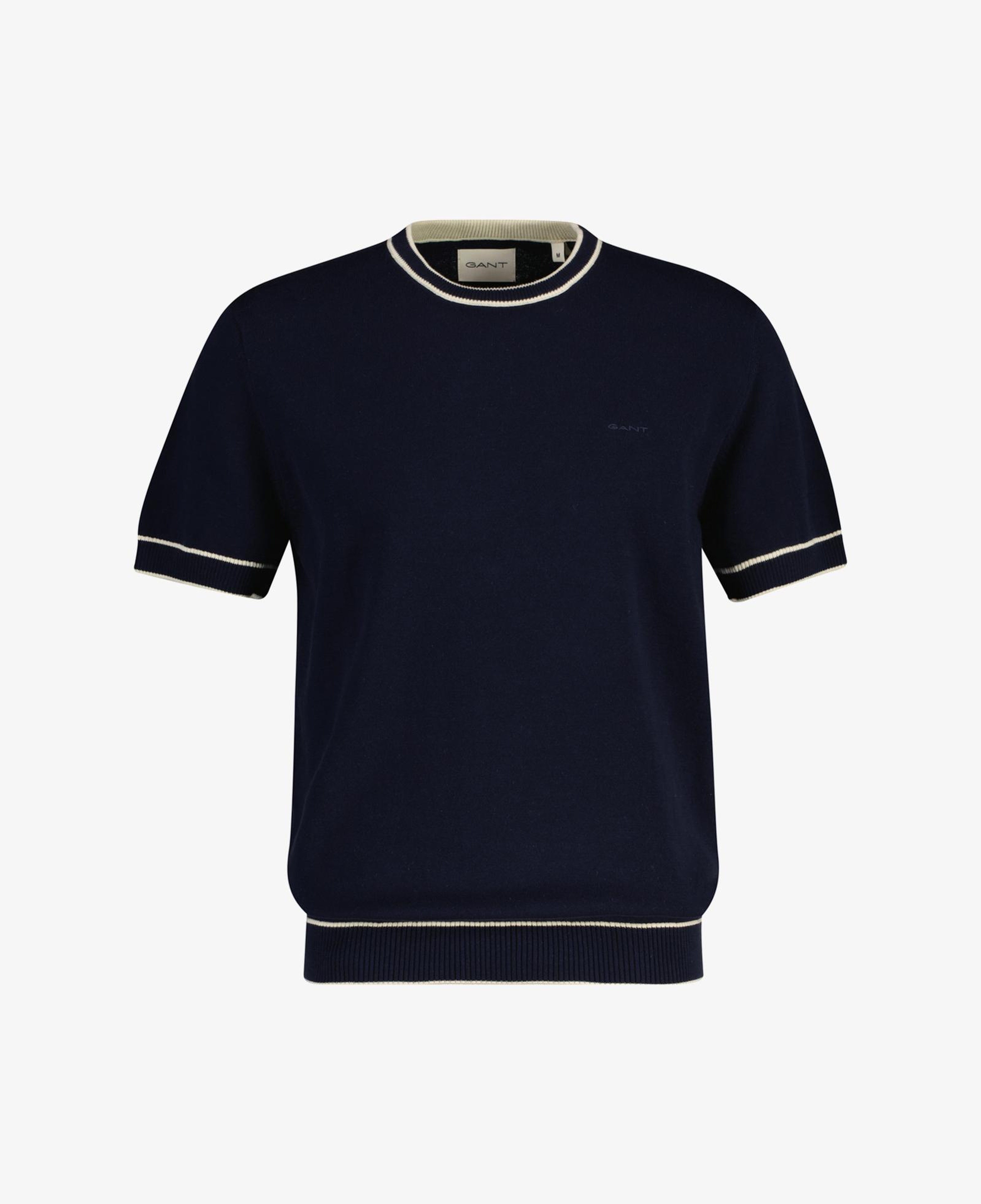 GANT Erkek Lacivert Regular Fit Kısa Kollu Triko