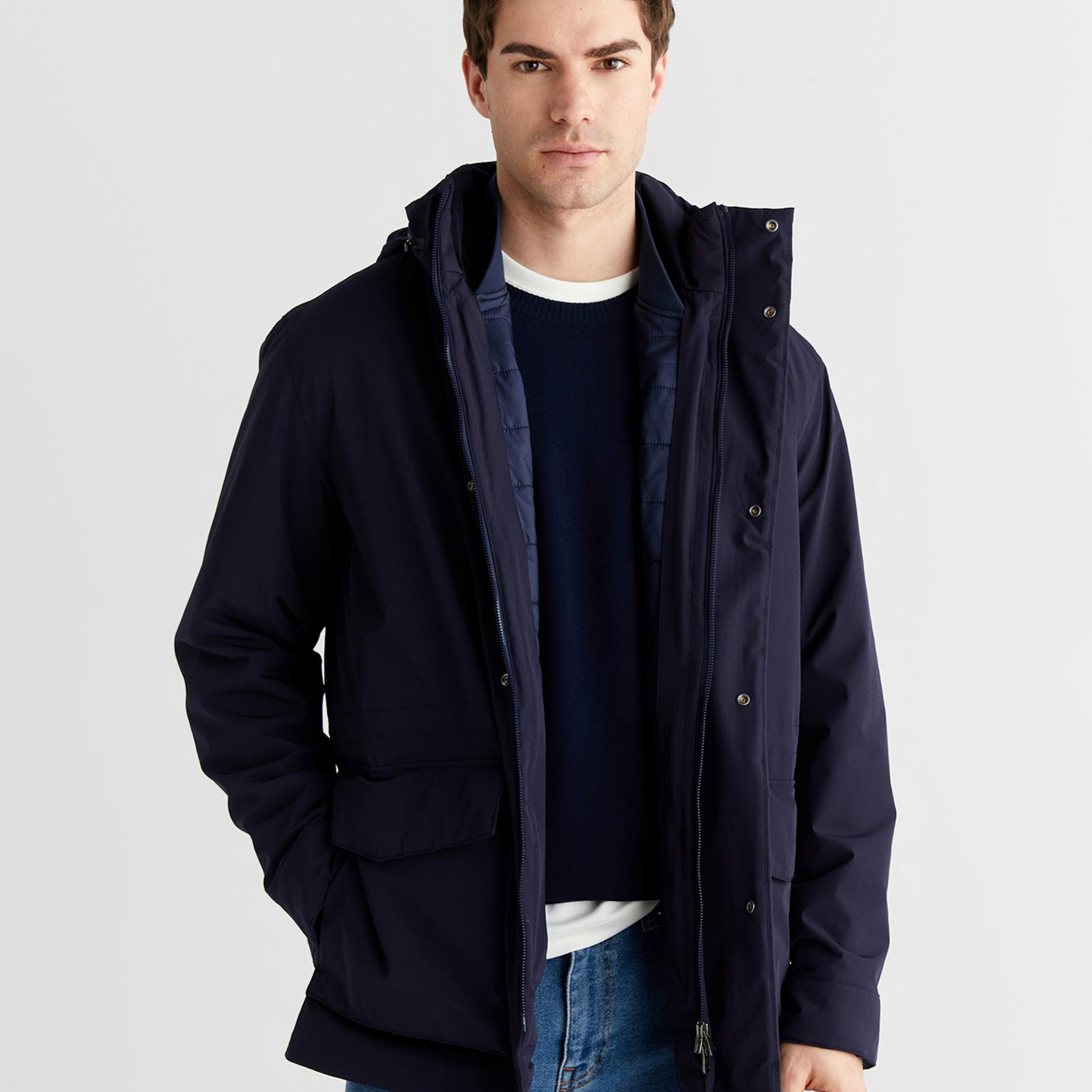 GANT Erkek Lacivert Regular Fit Mont