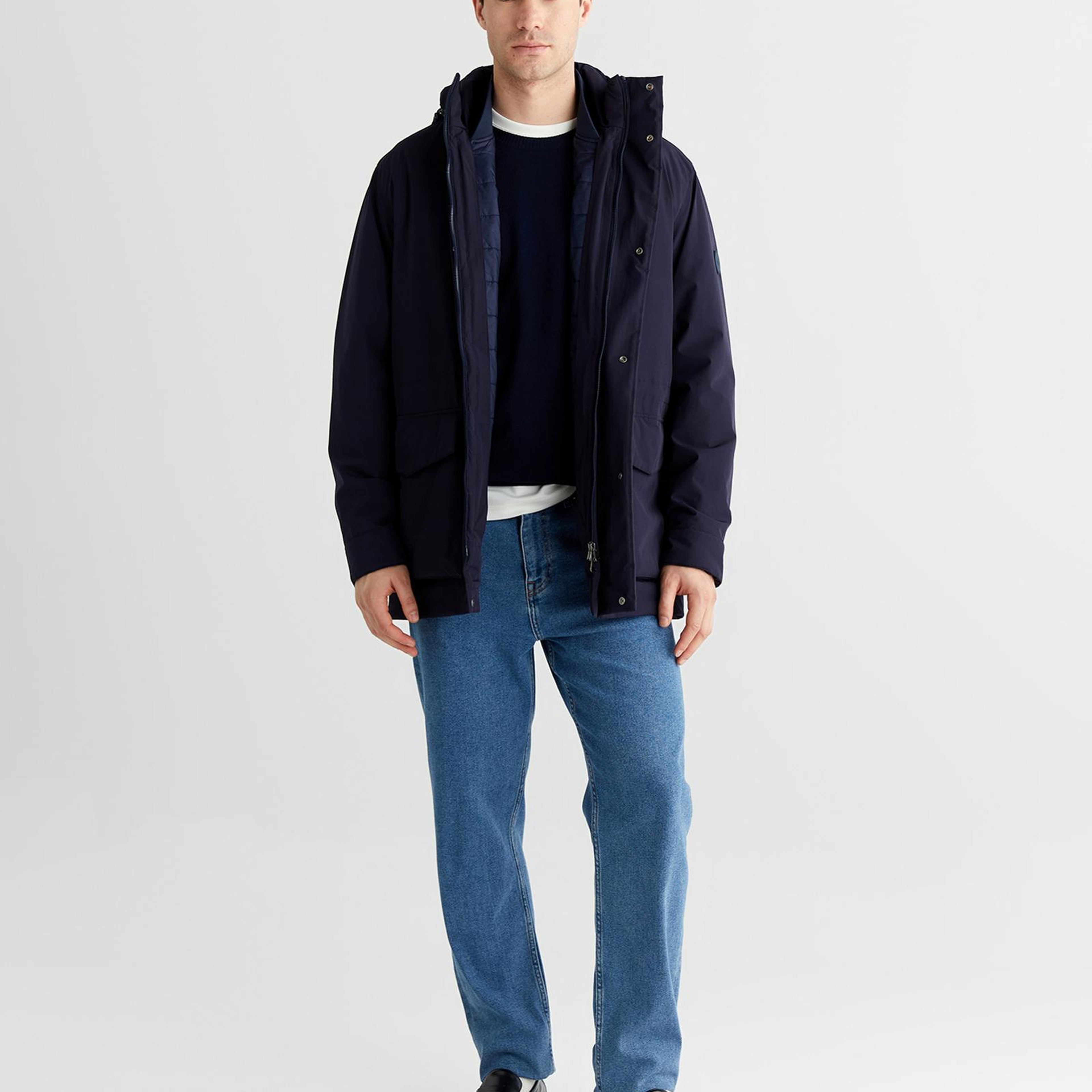 GANT Erkek Lacivert Regular Fit Mont