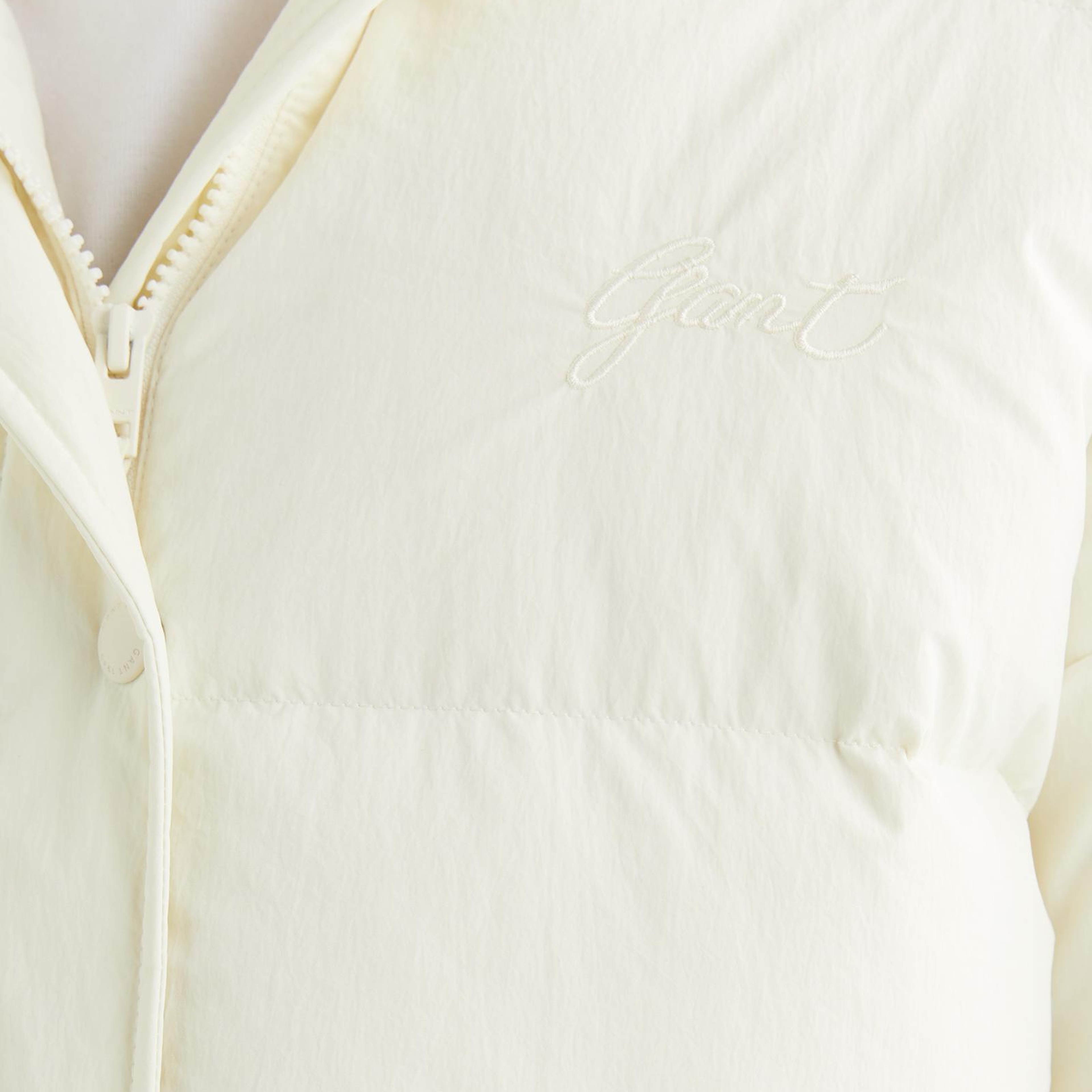 GANT Kadın Krem Kapüşonlu Kapitone Mont