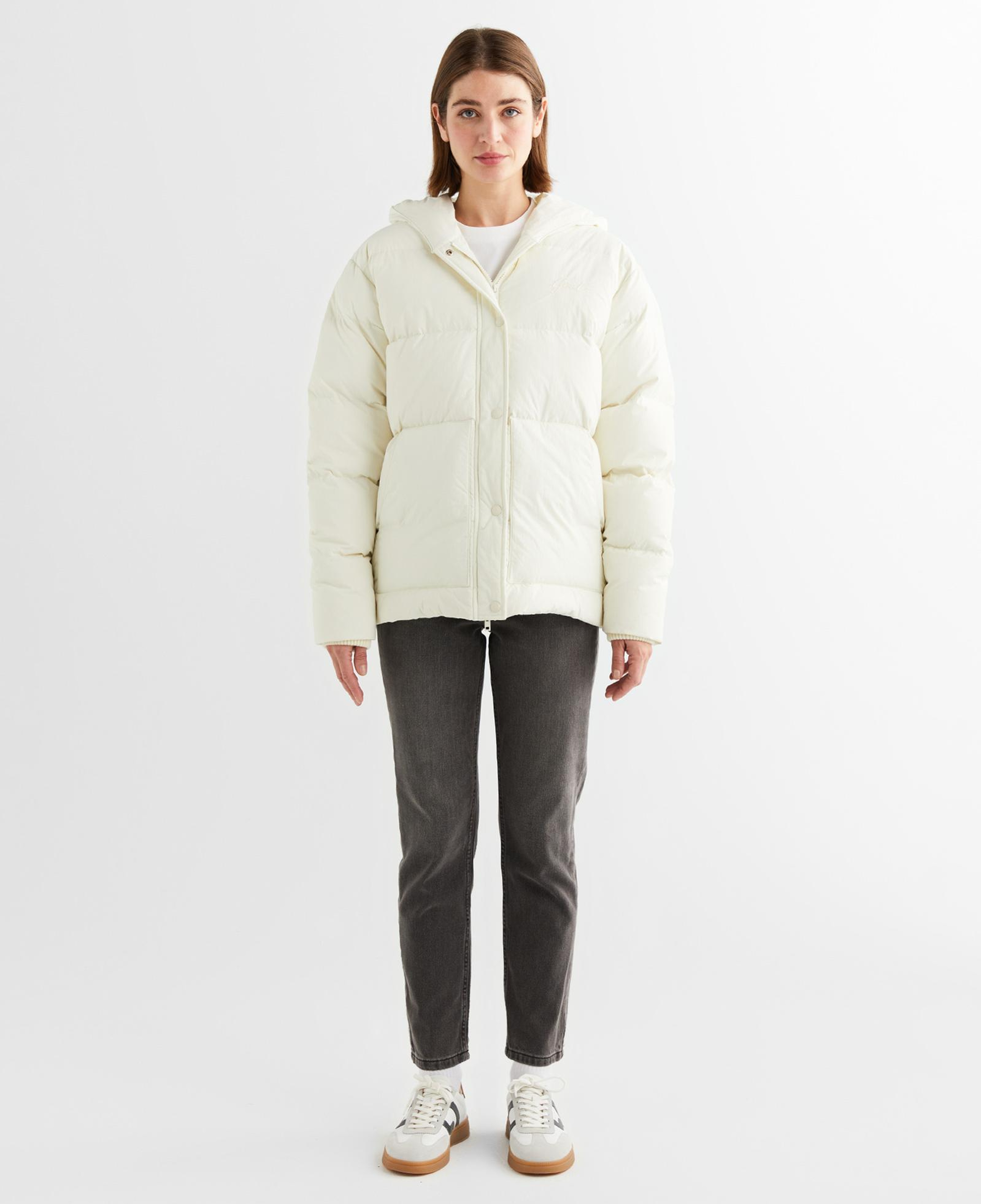 GANT Kadın Krem Kapüşonlu Kapitone Mont