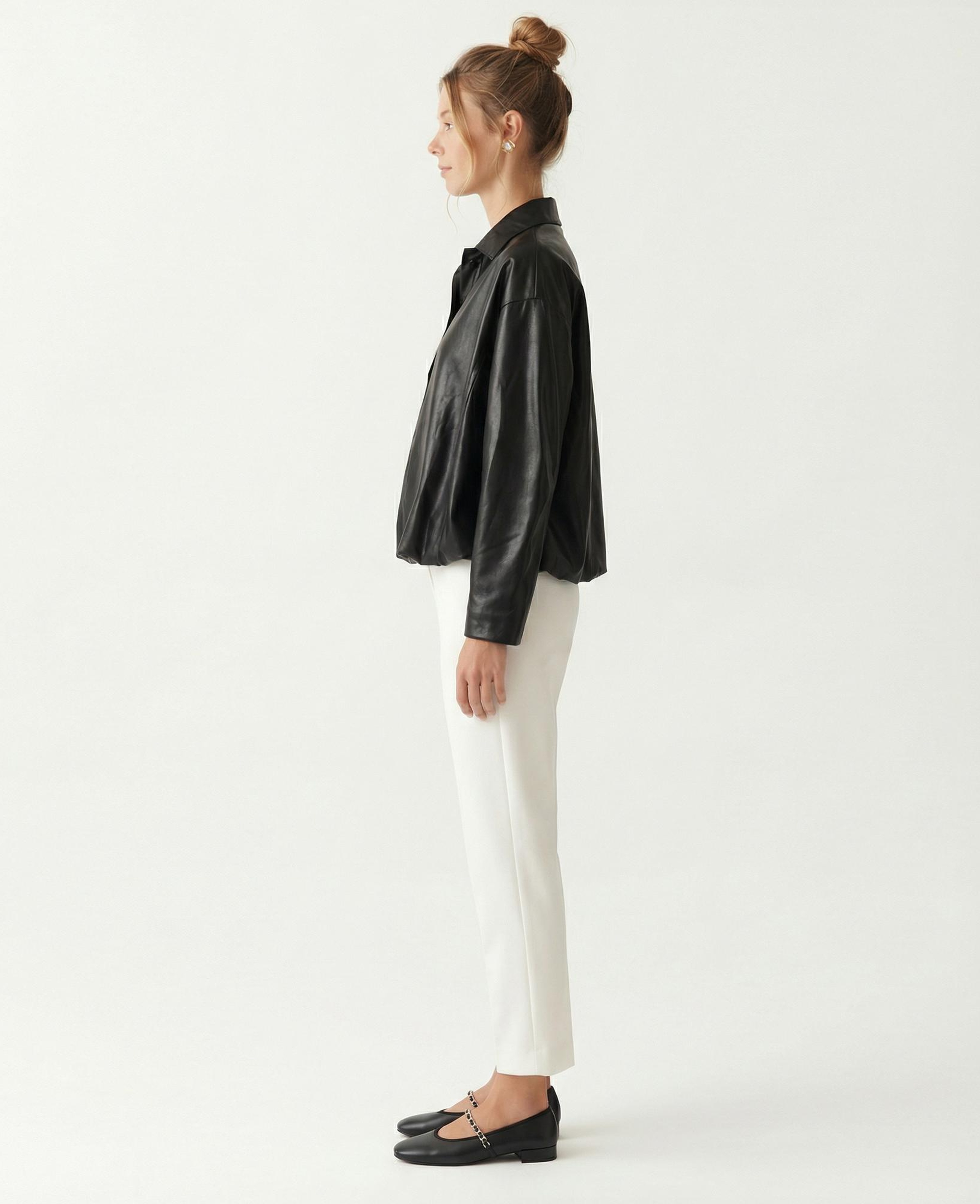 YARGICI Geniş Gömlek Yaka Uzun Kol Ceket