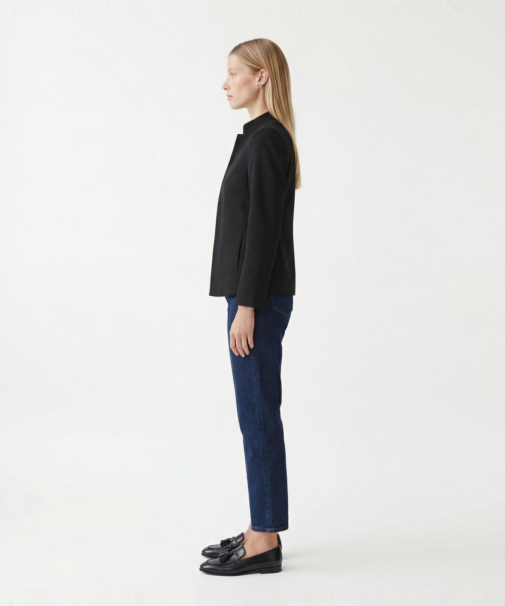 YARGICI Fitted Dik Yaka Uzun Kol Ceket