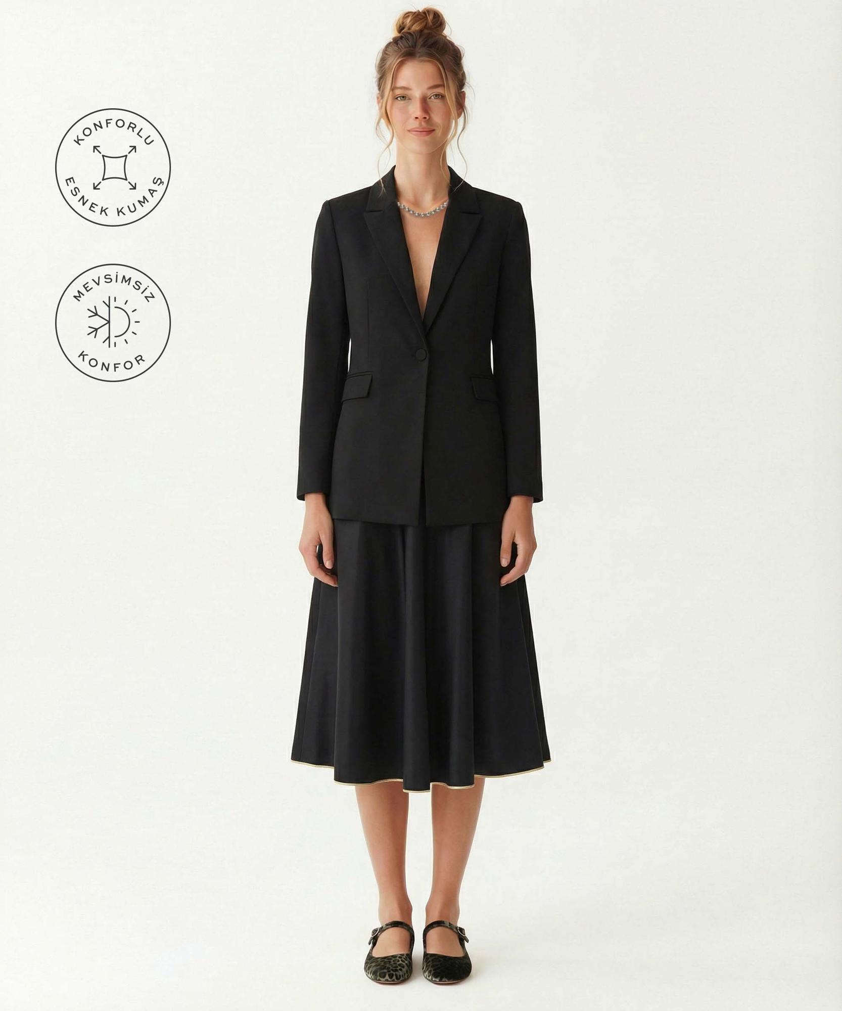 YARGICI Regular Ceket Yaka Uzun Kol Ceket