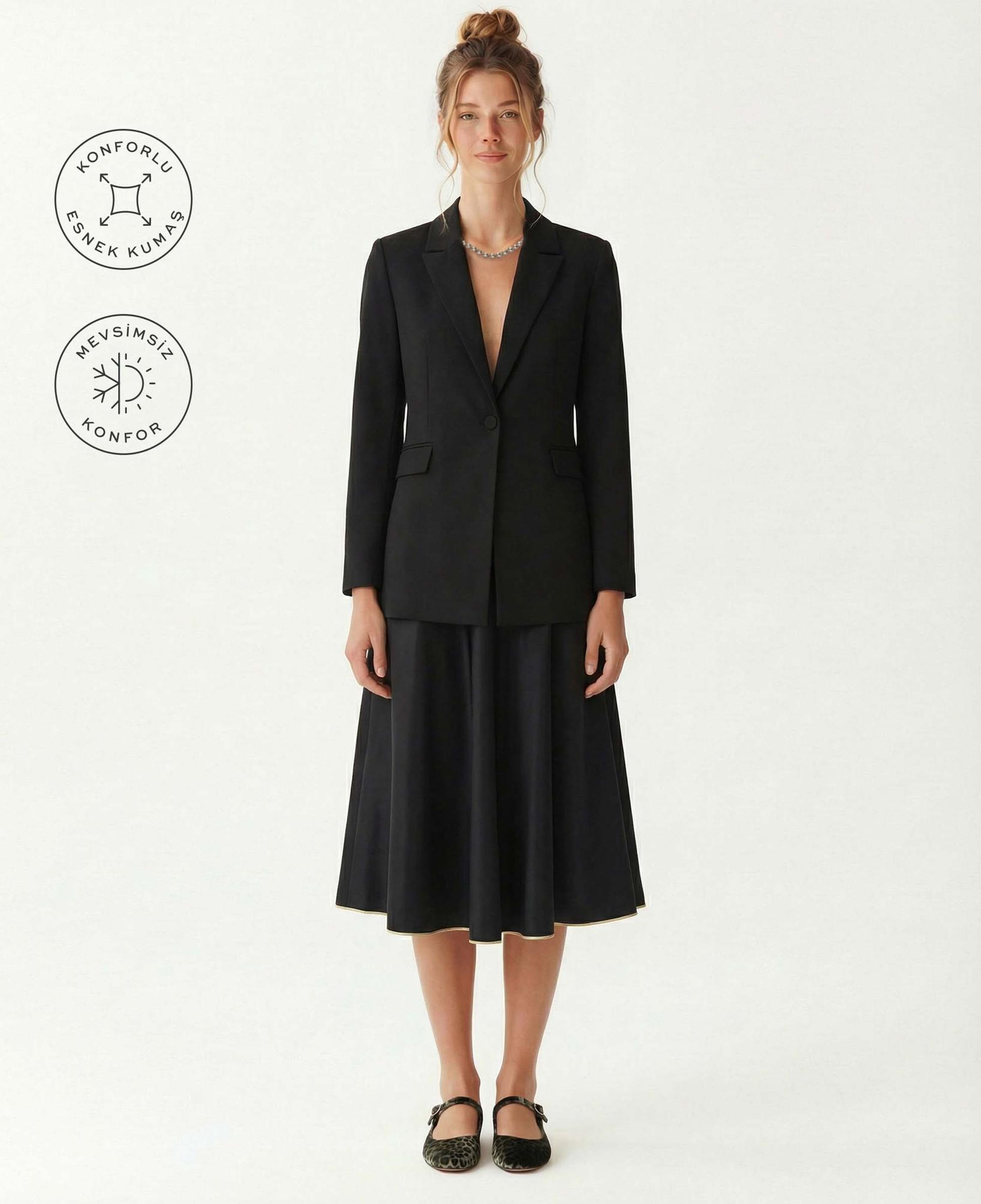 YARGICI Regular Ceket Yaka Uzun Kol Ceket