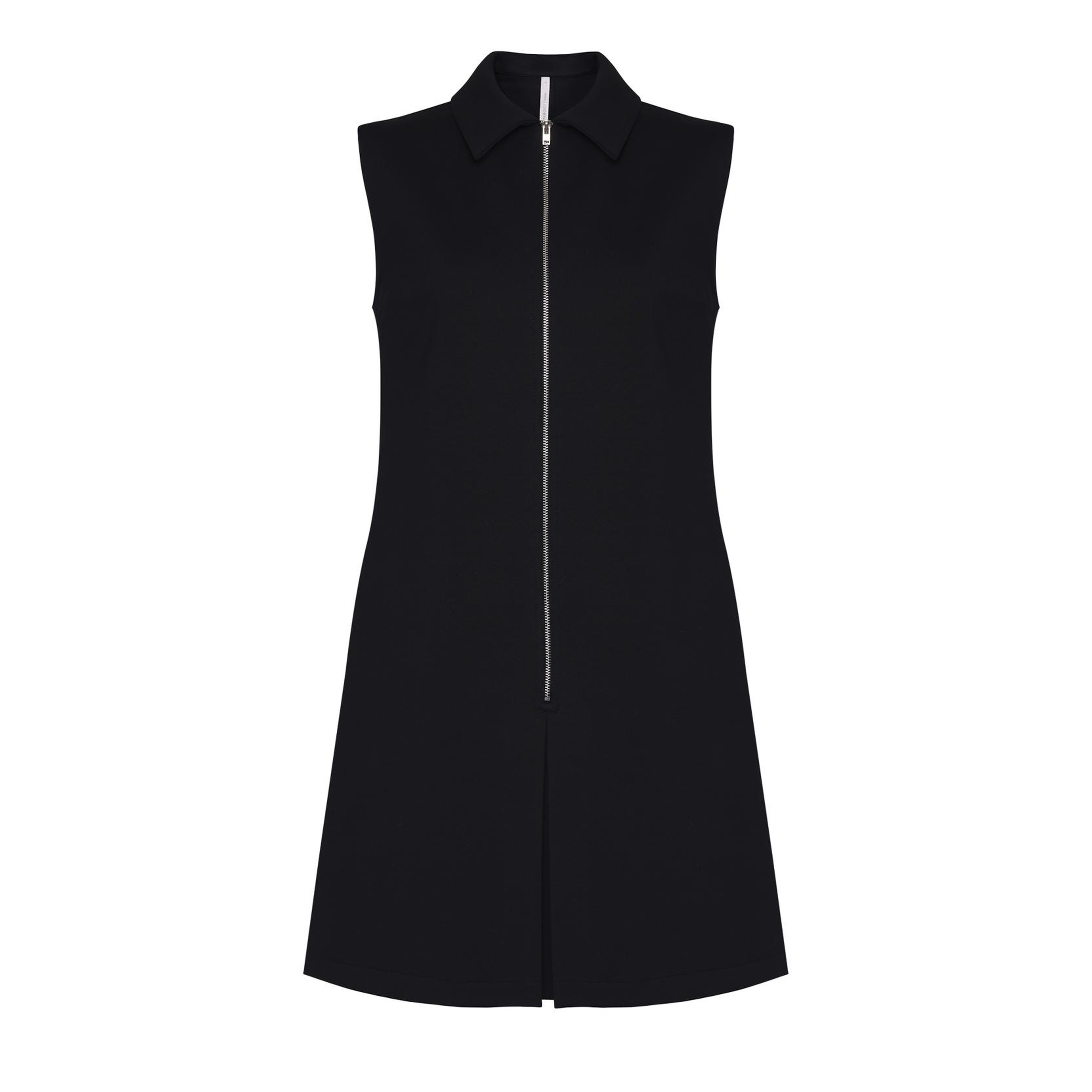 YARGICI Düz Gömlek Yaka Kolsuz Elbise