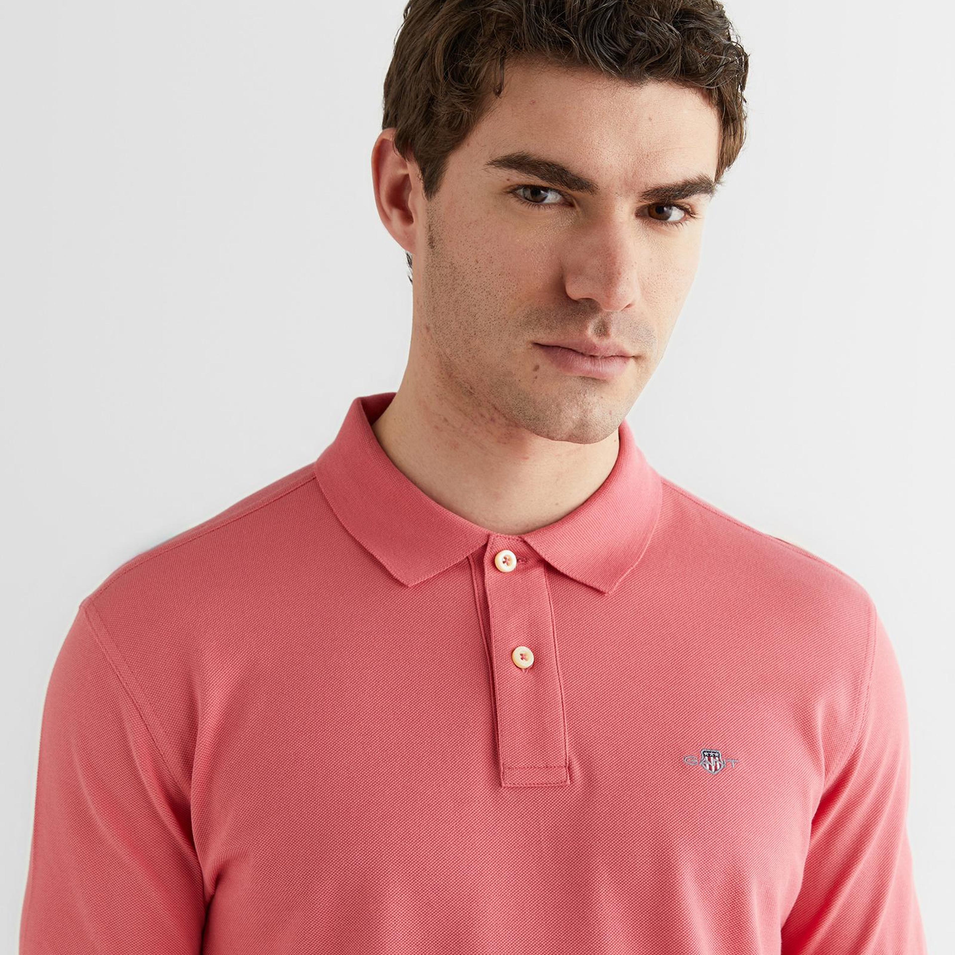 GANT Erkek Pembe Regular Fit Logolu Polo Yaka T-Shirt