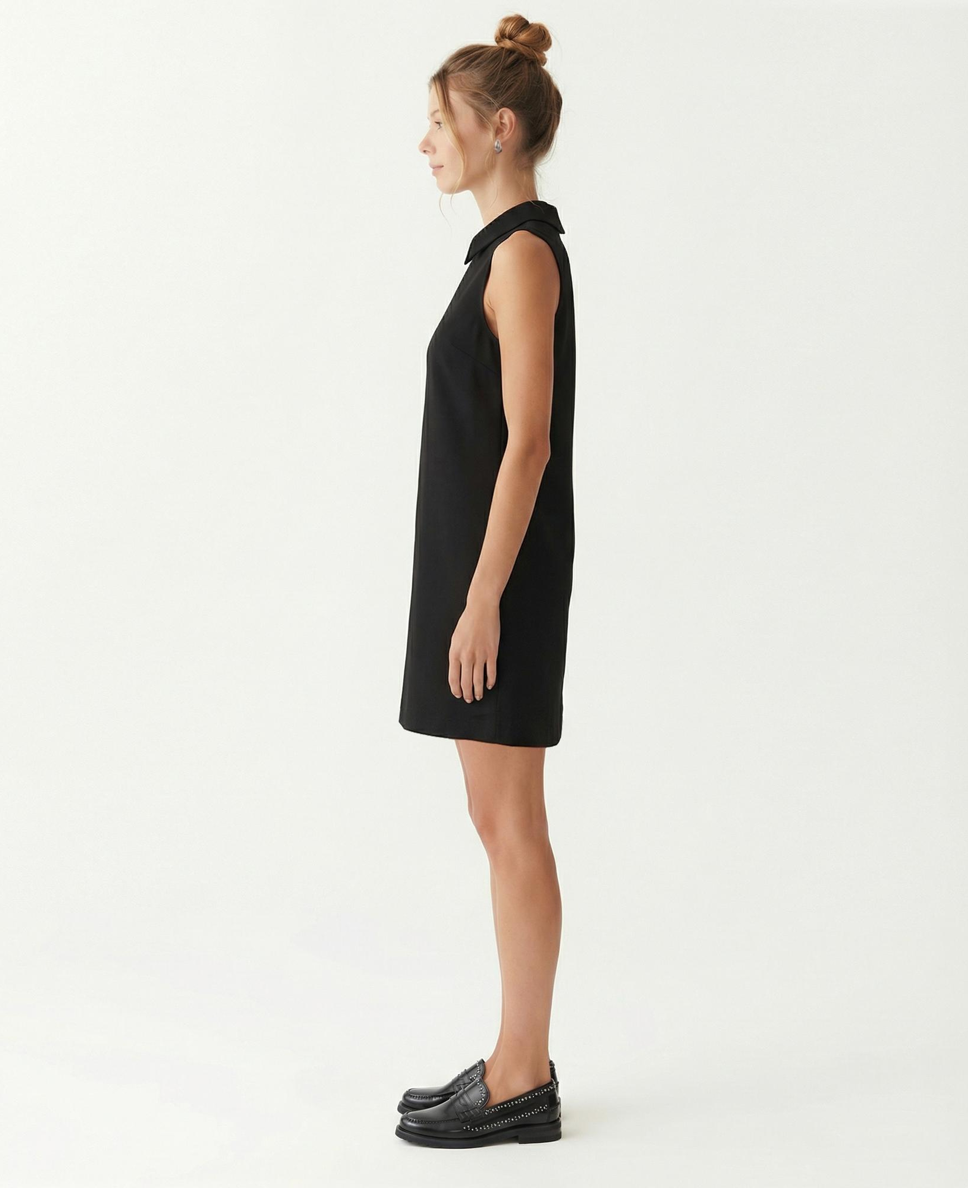 YARGICI Düz Gömlek Yaka Kolsuz Elbise