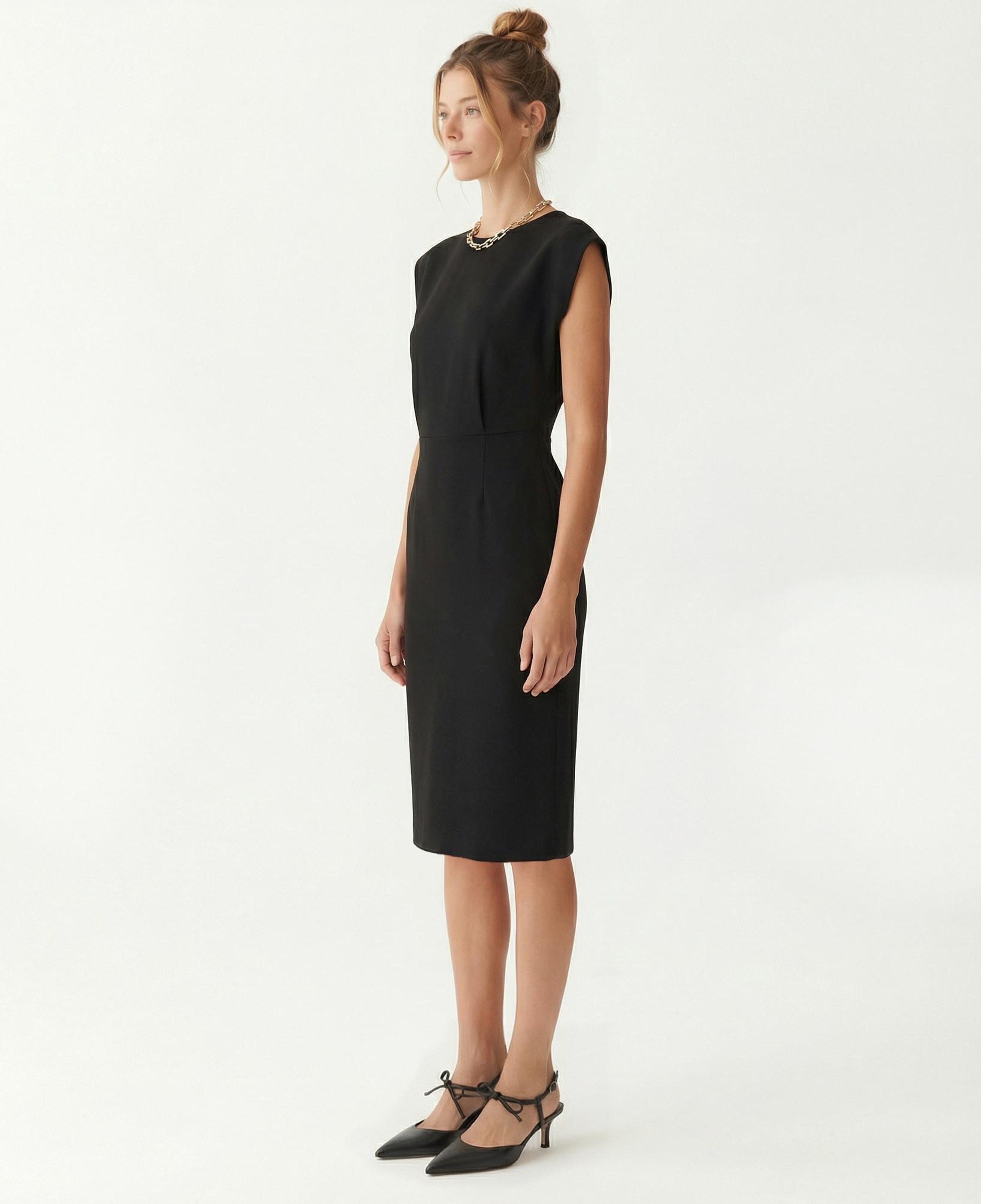 YARGICI Dar Bisiklet Yaka Kolsuz Elbise