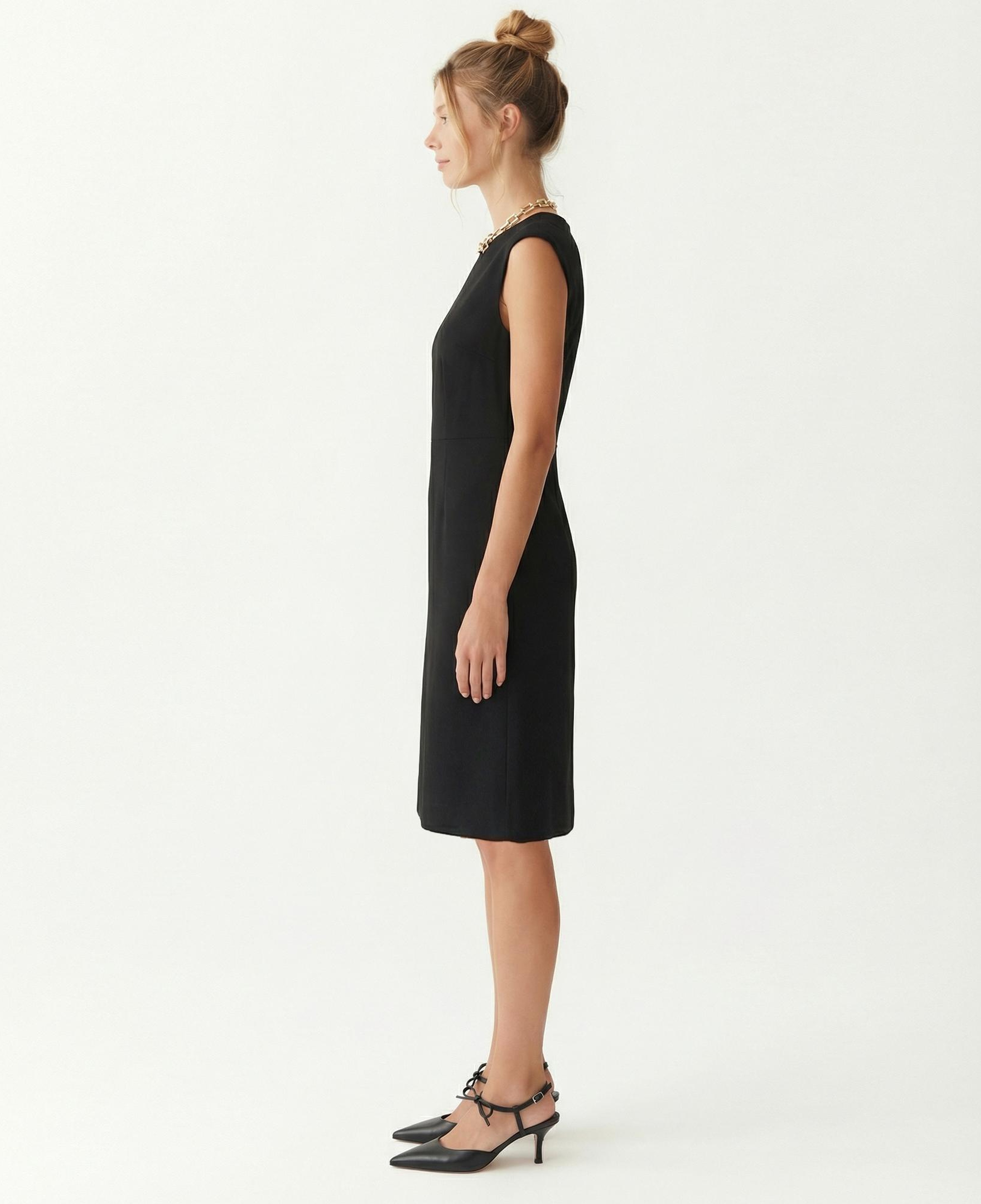 YARGICI Dar Bisiklet Yaka Kolsuz Elbise